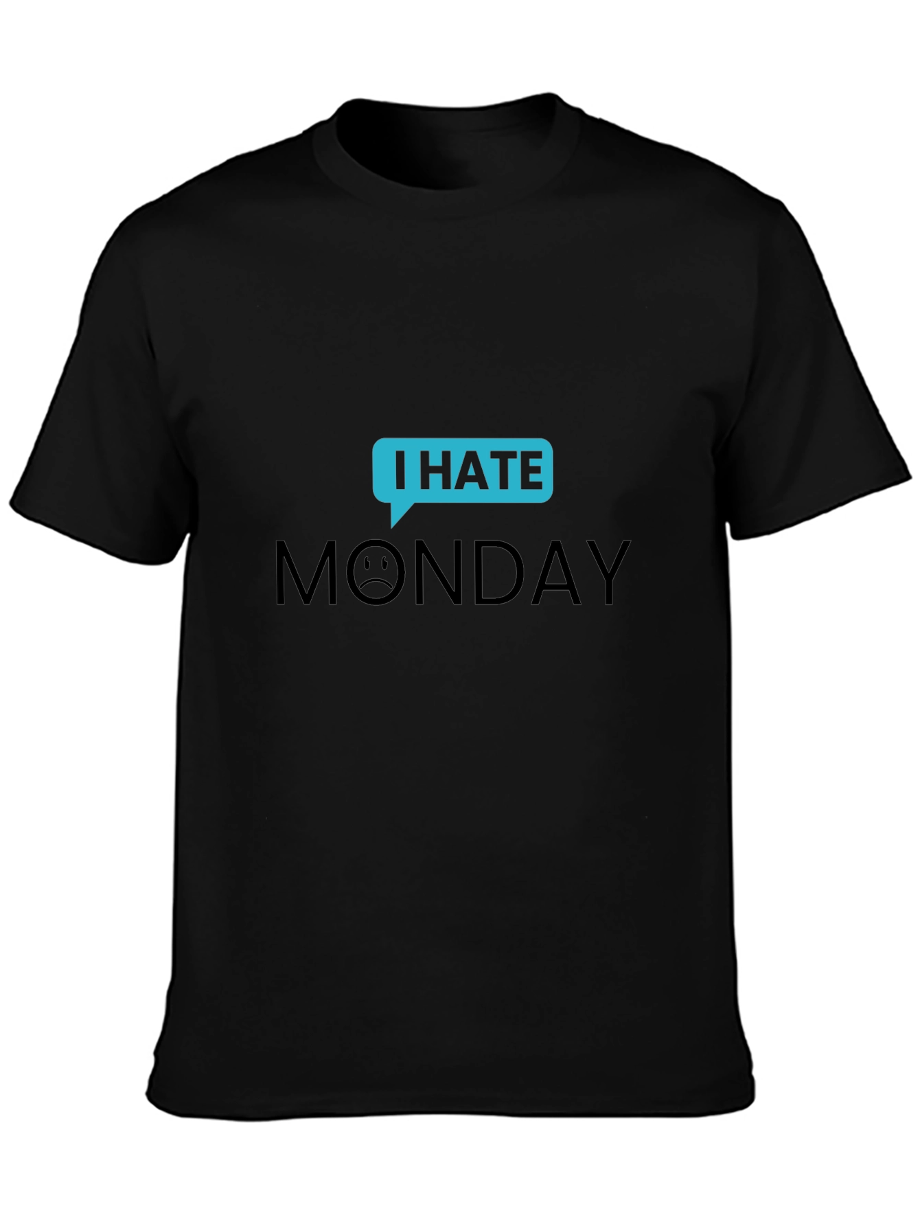 I Hate Monday Graphic T-Shirt - Black
