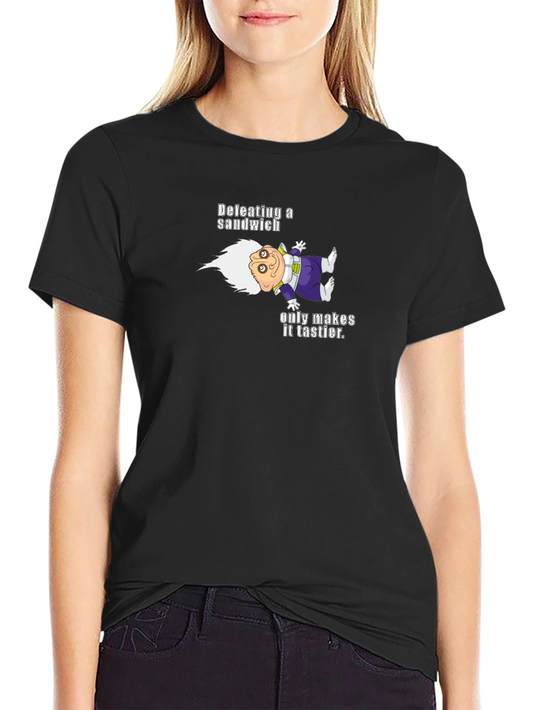 Defeating a Sandwich T-Shirt - Funny Cartoon Tee