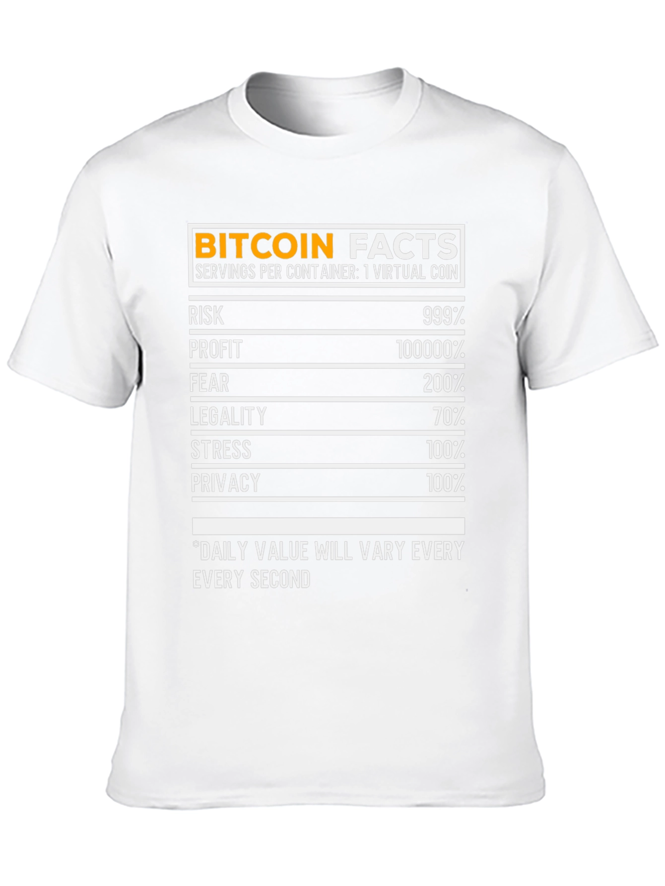 Bitcoin Facts Funny Black T-Shirt
