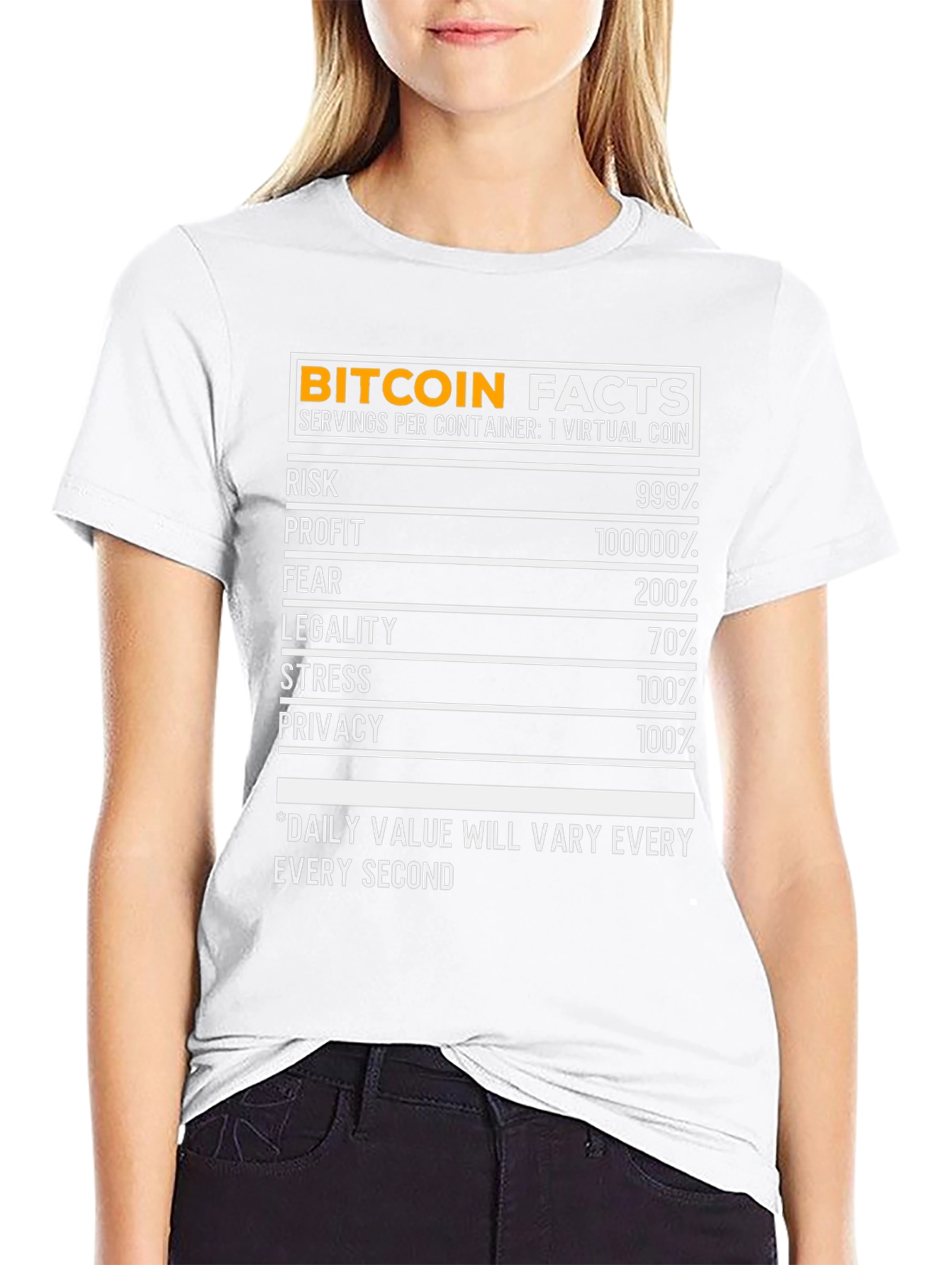 Bitcoin Facts Funny Black T-Shirt