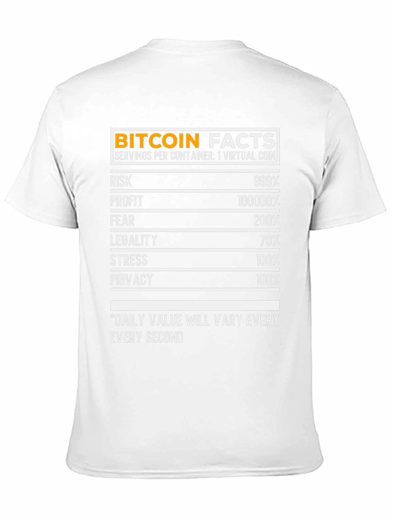 Bitcoin Facts Funny Black T-Shirt