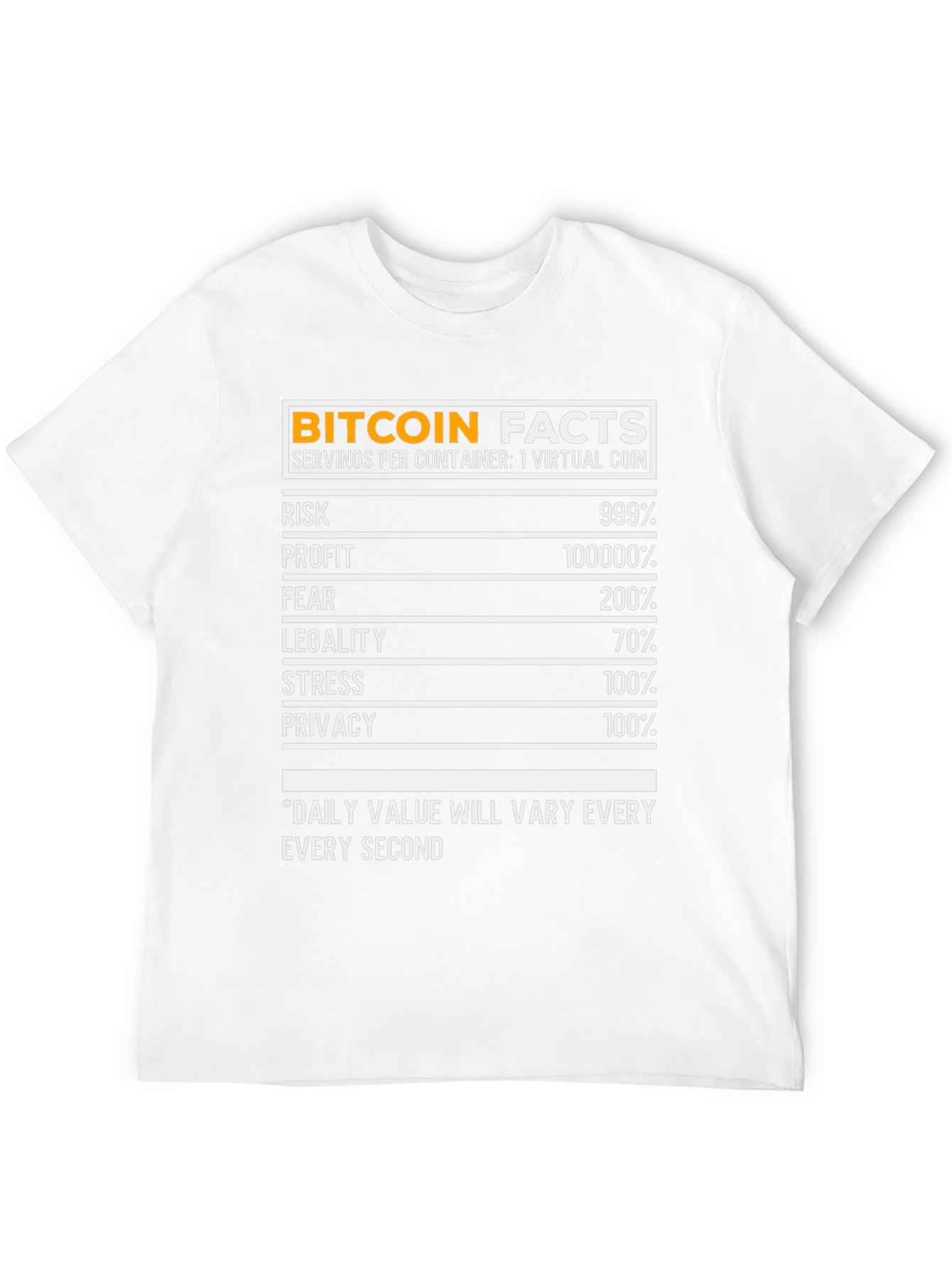 Bitcoin Facts Funny Black T-Shirt