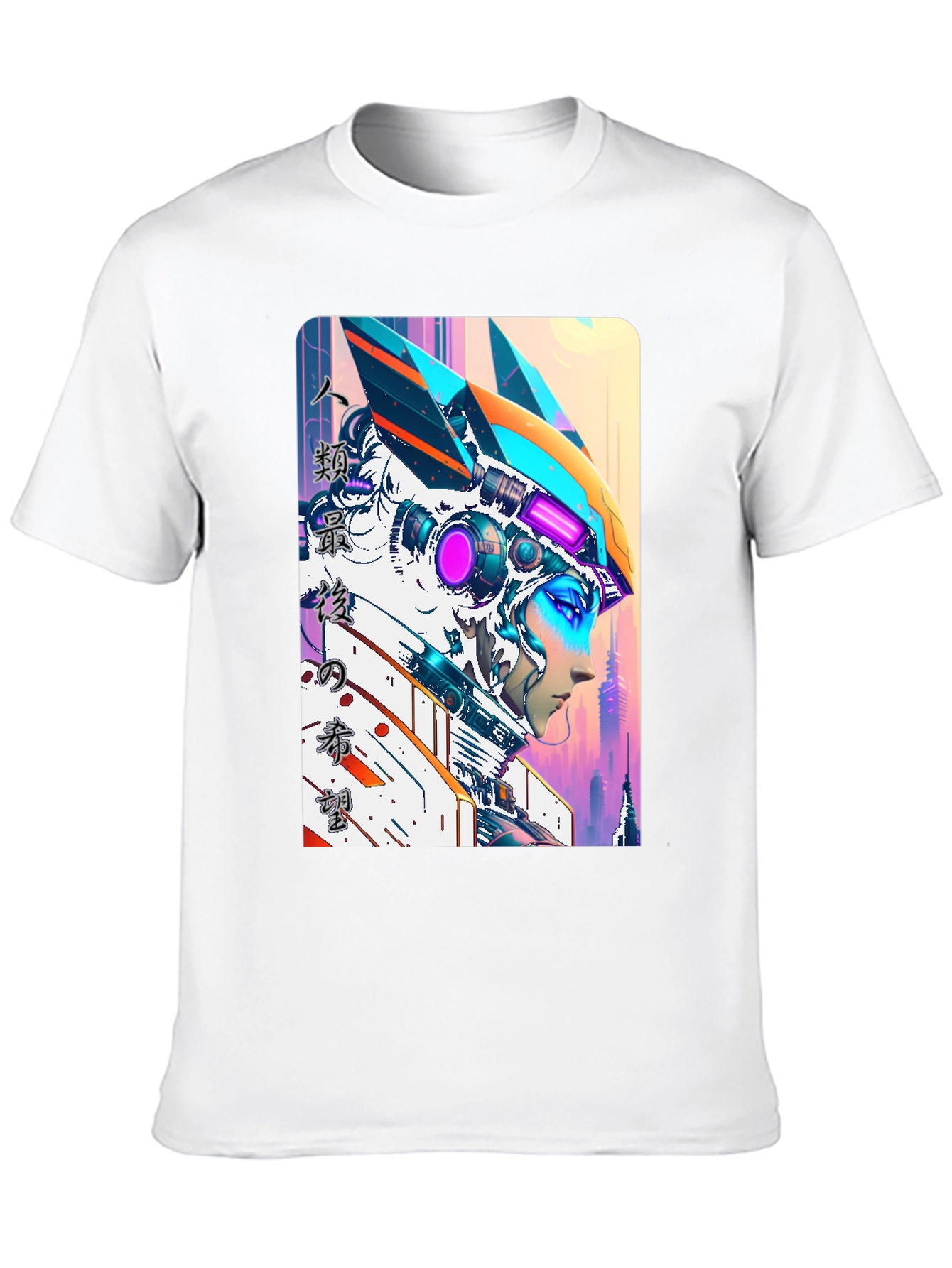 Sci-Fi Anime Style Graphic T-Shirt
