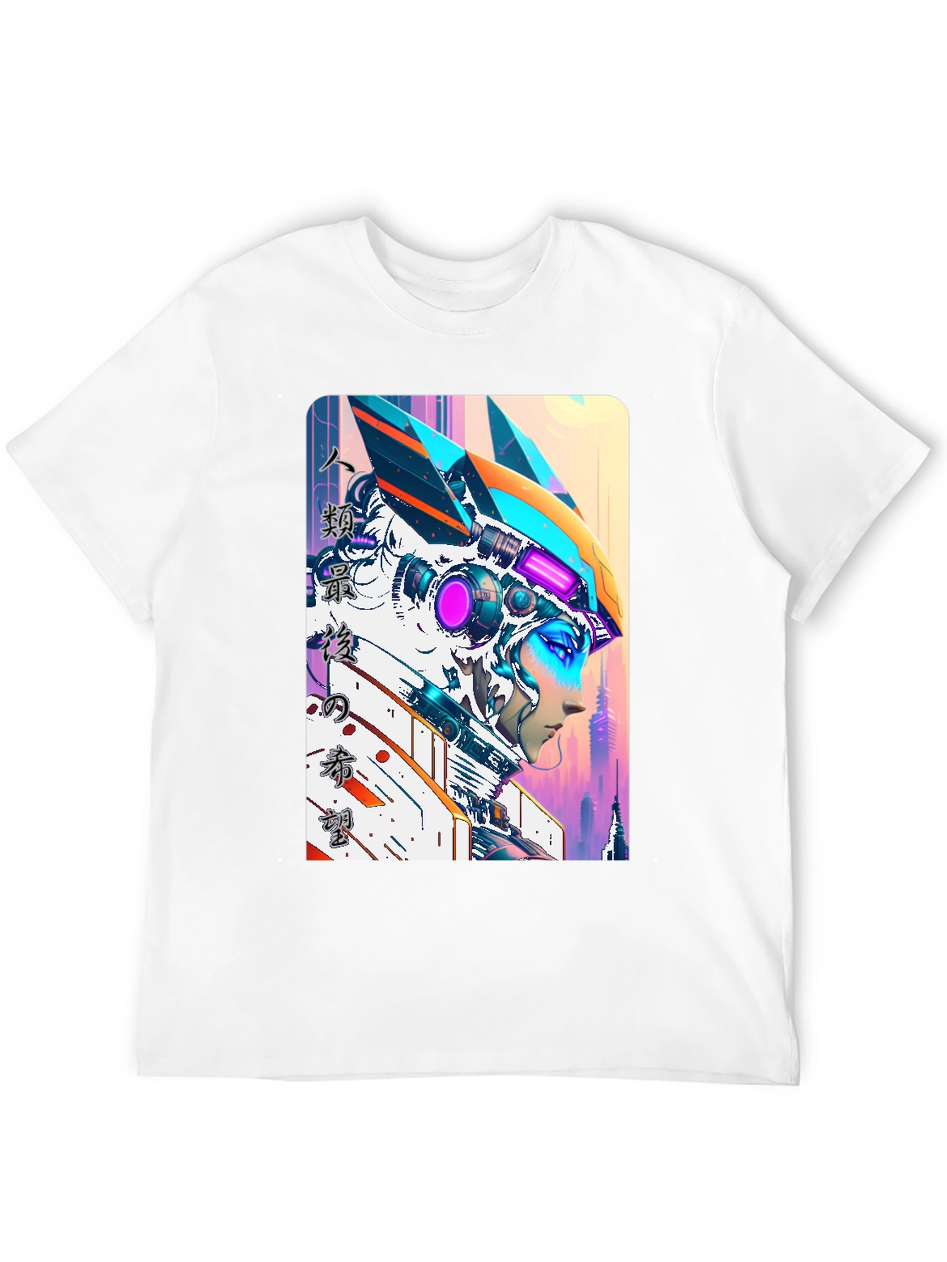 Sci-Fi Anime Style Graphic T-Shirt