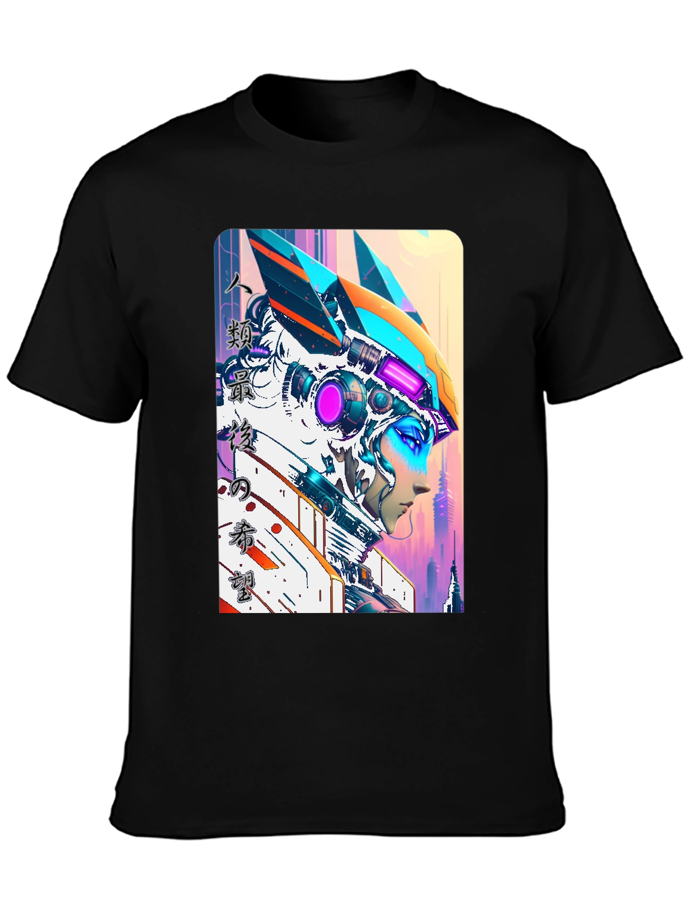 Sci-Fi Anime Style Graphic T-Shirt