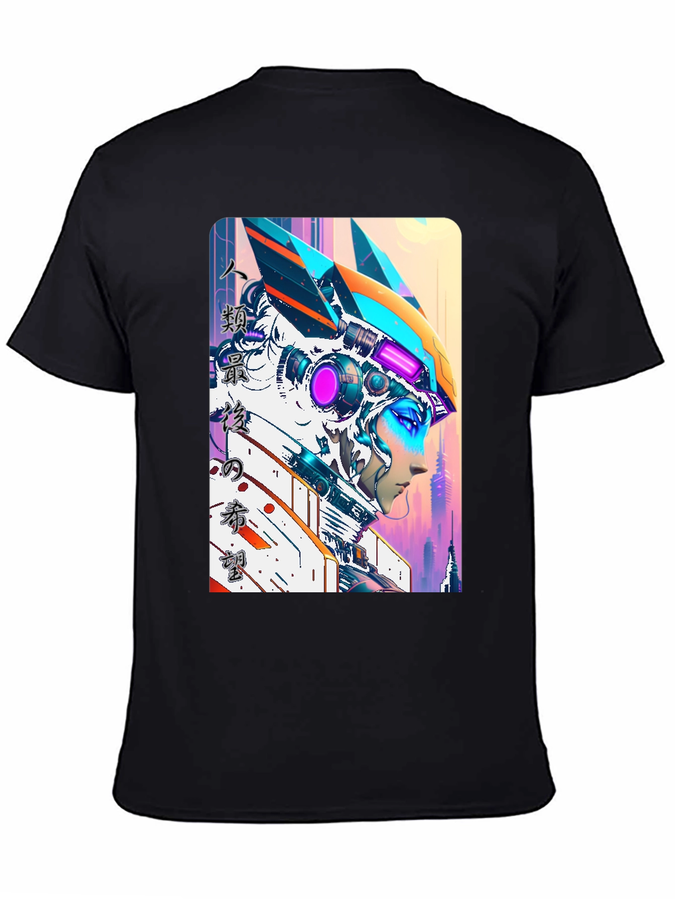 Sci-Fi Anime Style Graphic T-Shirt