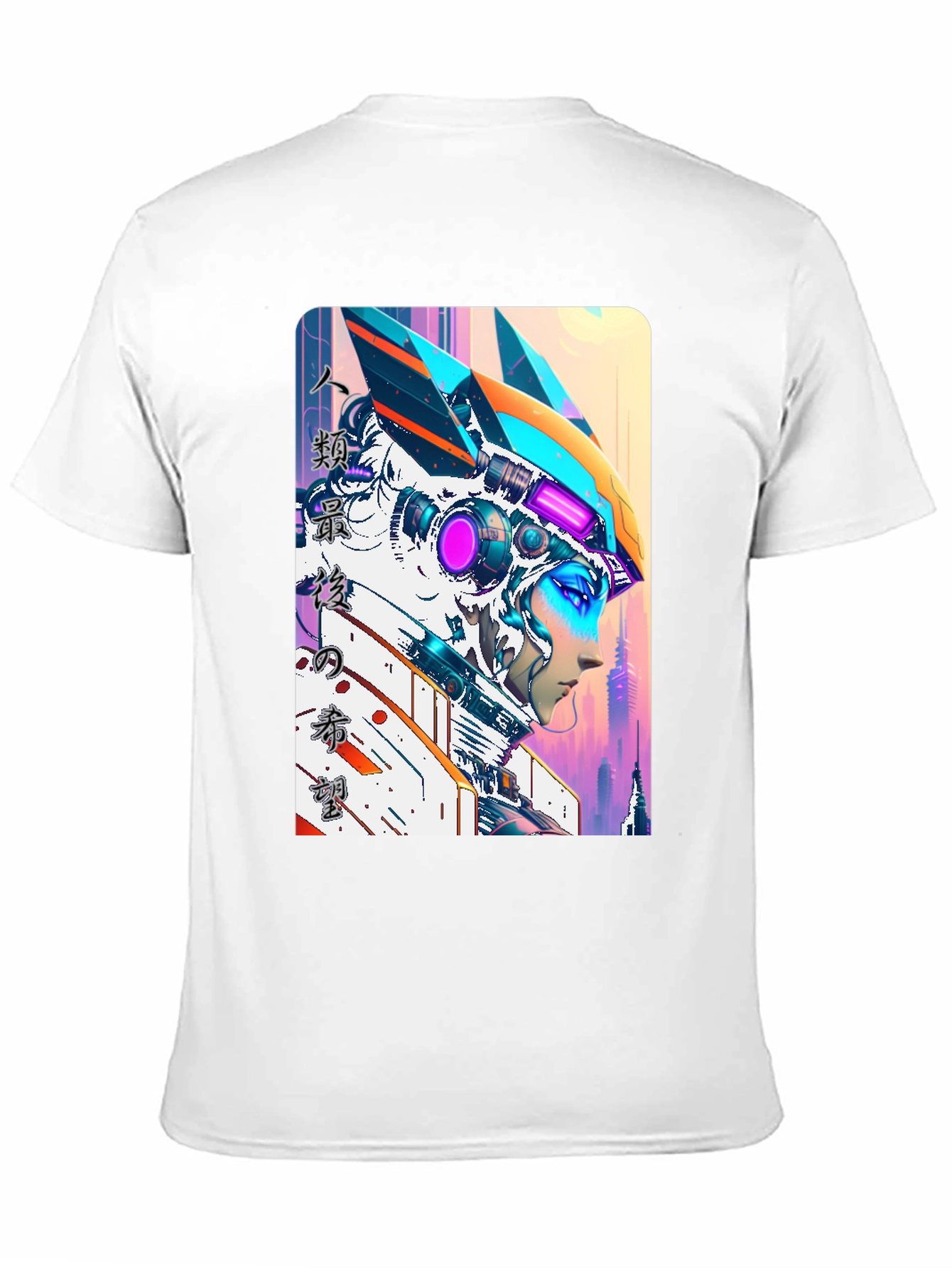 Sci-Fi Anime Style Graphic T-Shirt