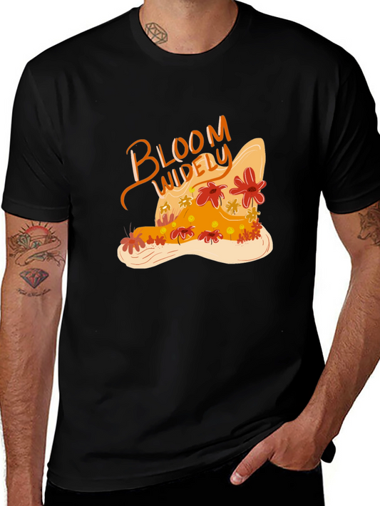 Bloom Widely Graphic Black T-Shirt