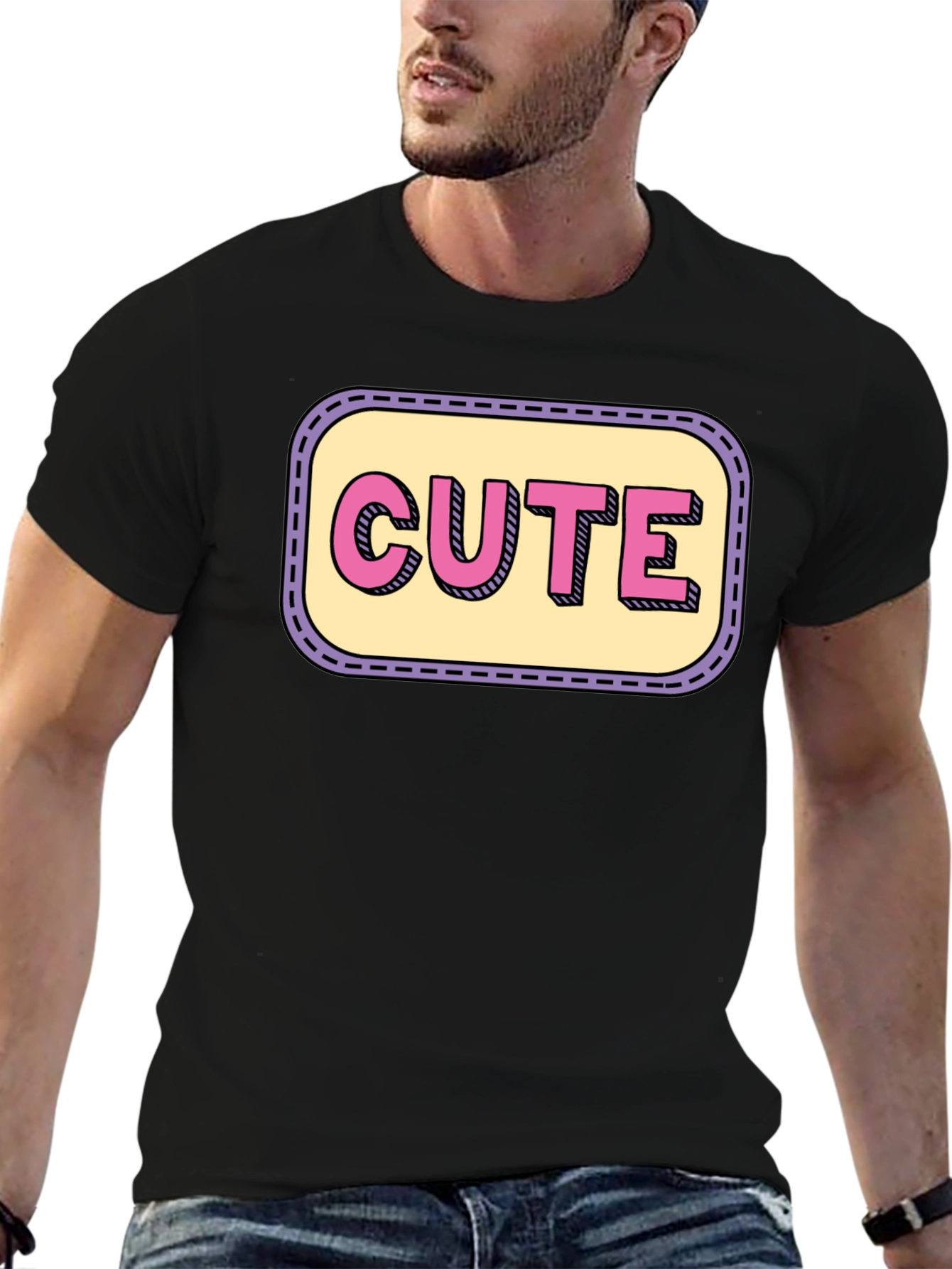 Cute Graphic Print Crew Neck T-Shirt