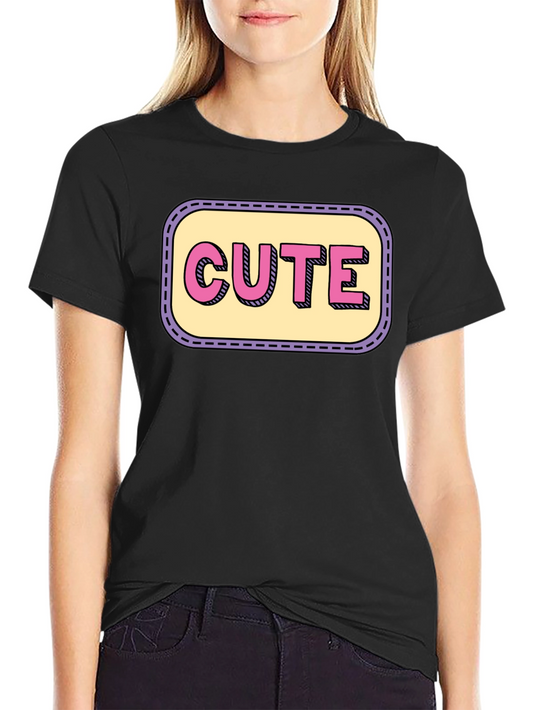 Cute Graphic Print Crew Neck T-Shirt