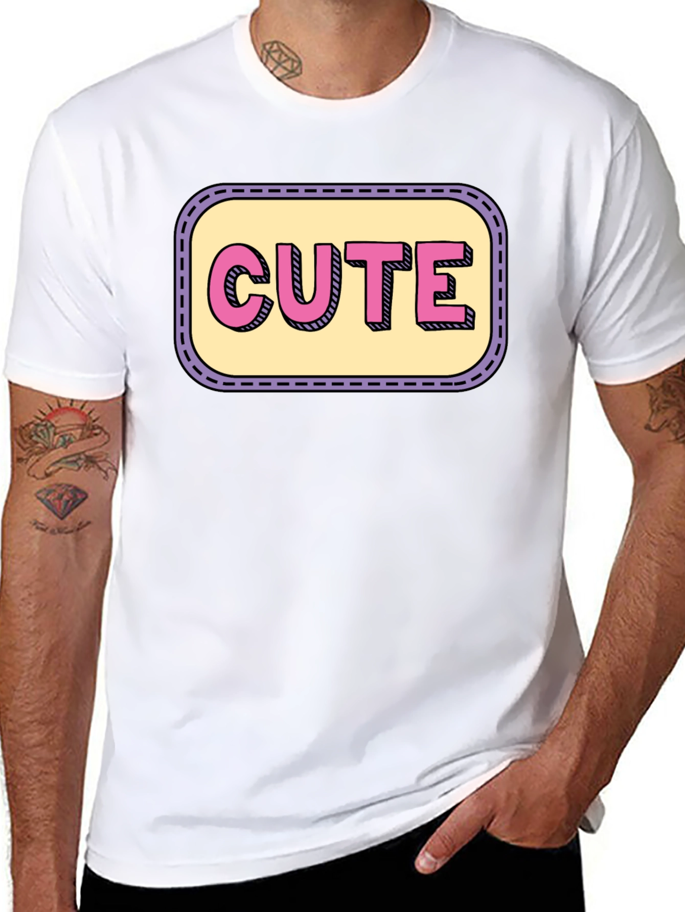Cute Graphic Print Crew Neck T-Shirt
