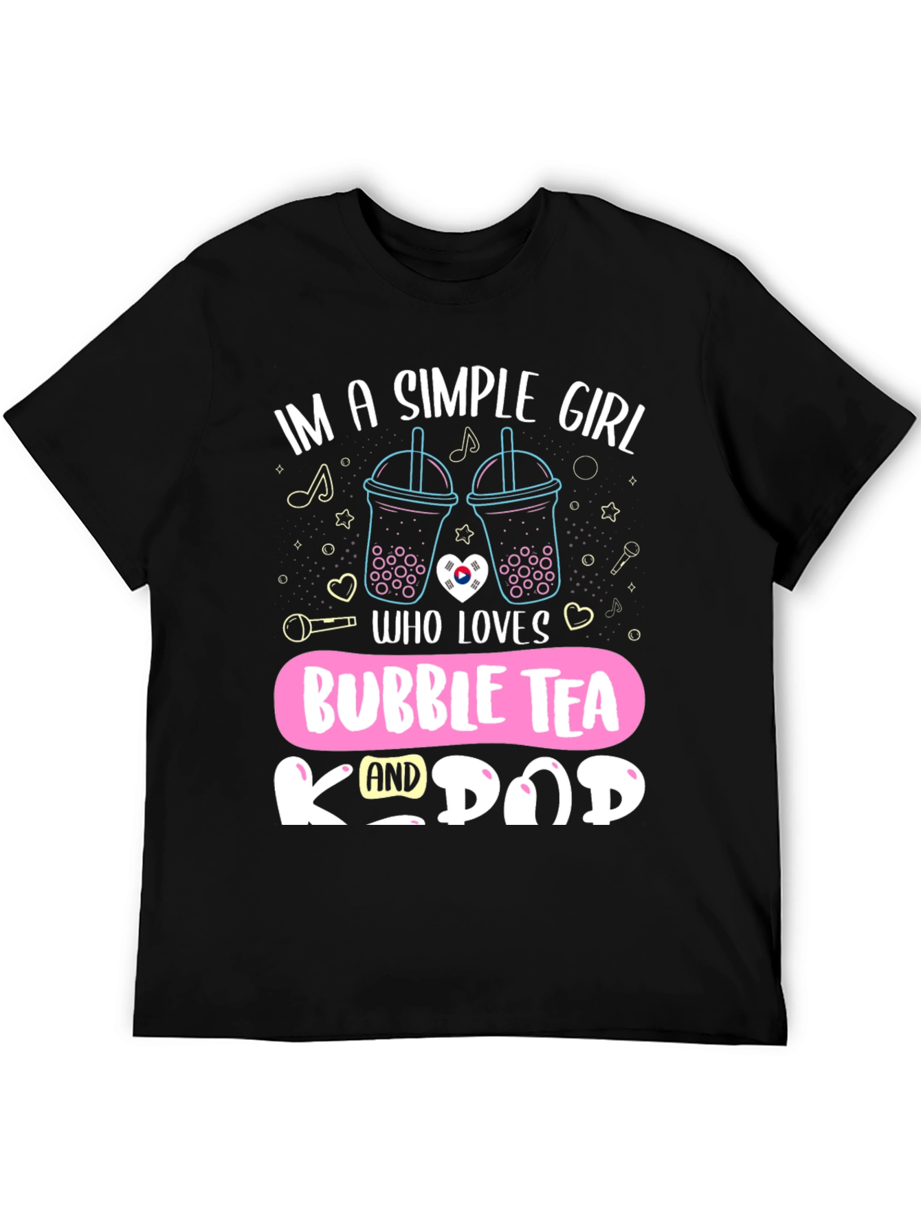 Simple Girl Bubble Tea K-Pop T-Shirt