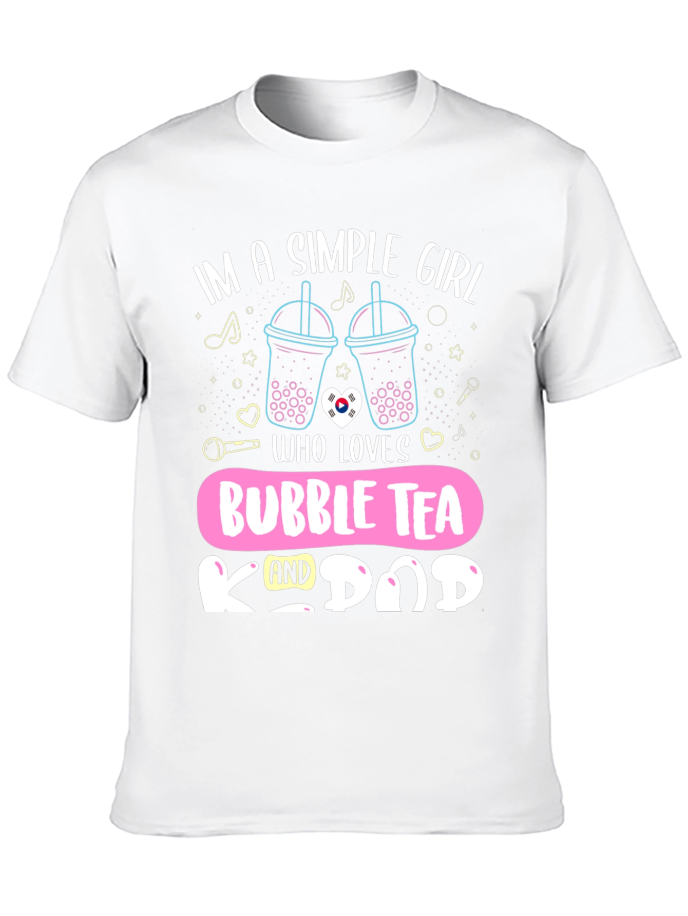 Simple Girl Bubble Tea K-Pop T-Shirt
