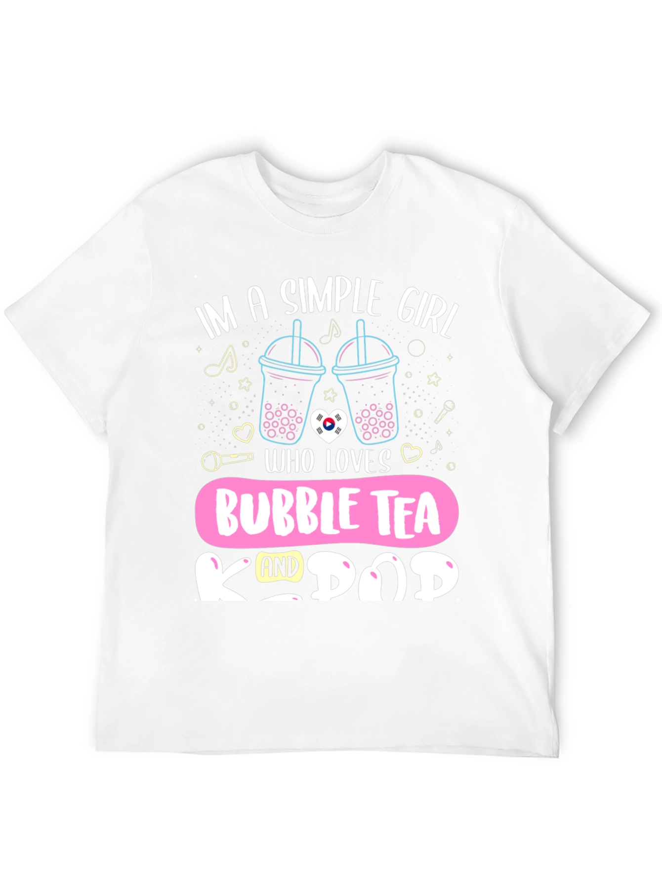 Simple Girl Bubble Tea K-Pop T-Shirt