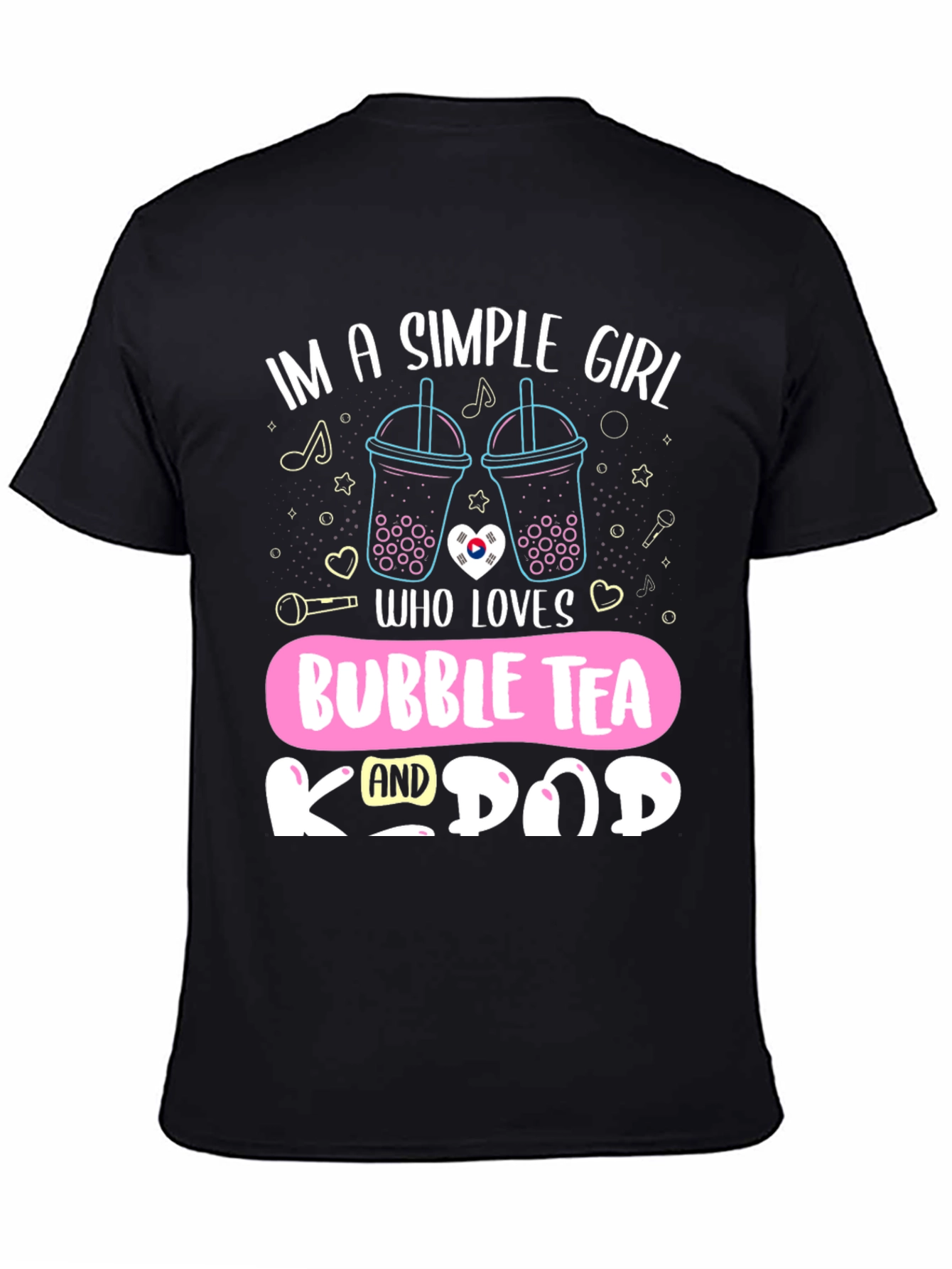 Simple Girl Bubble Tea K-Pop T-Shirt