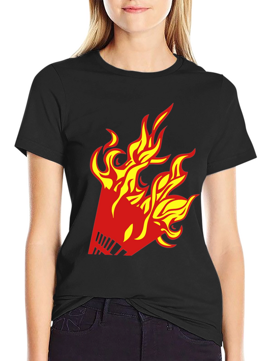 Fiery Shuttlecock Graphic T-Shirt