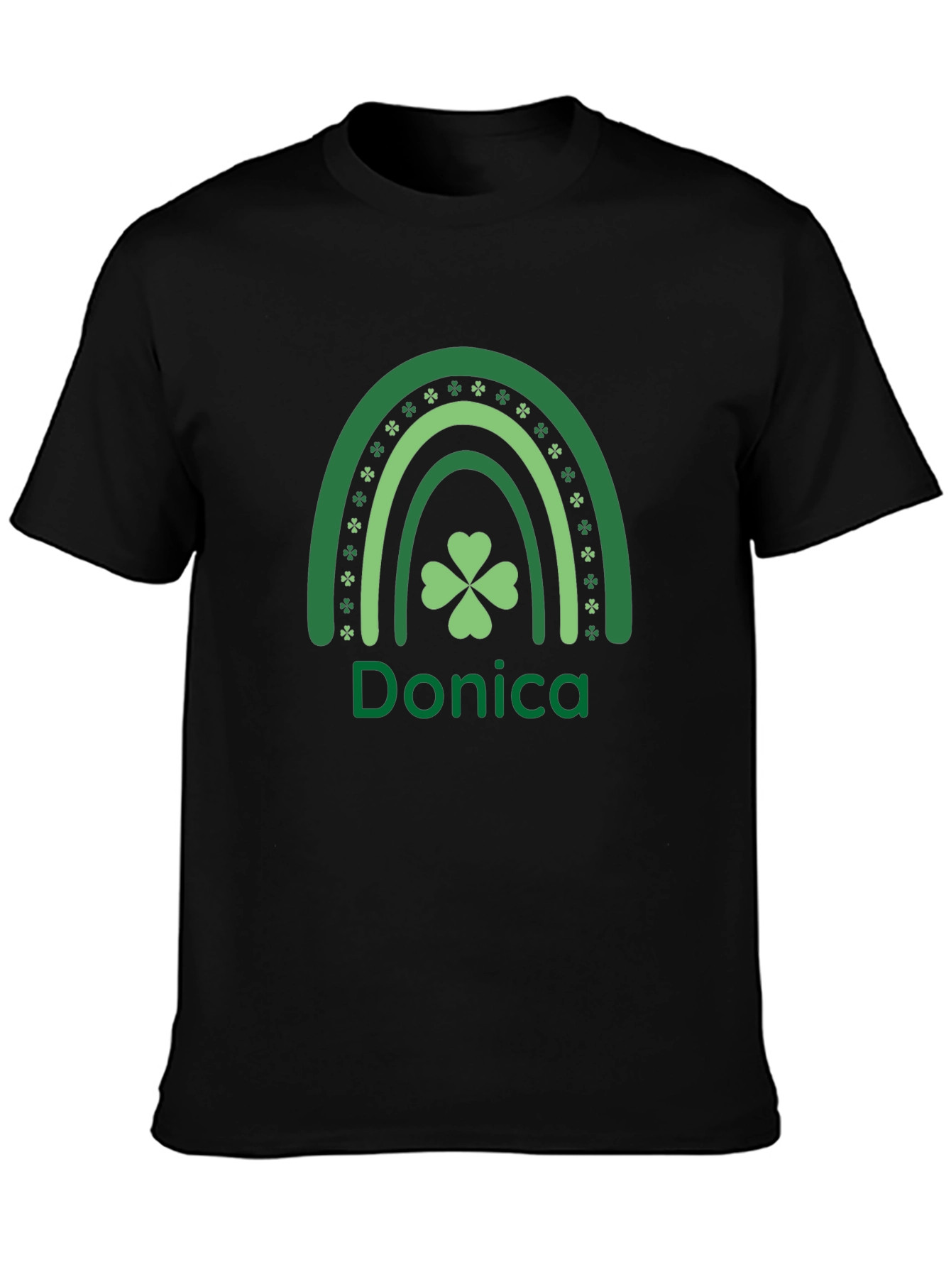 St. Patricks Day Personalized Shamrock Rainbow T-Shirt