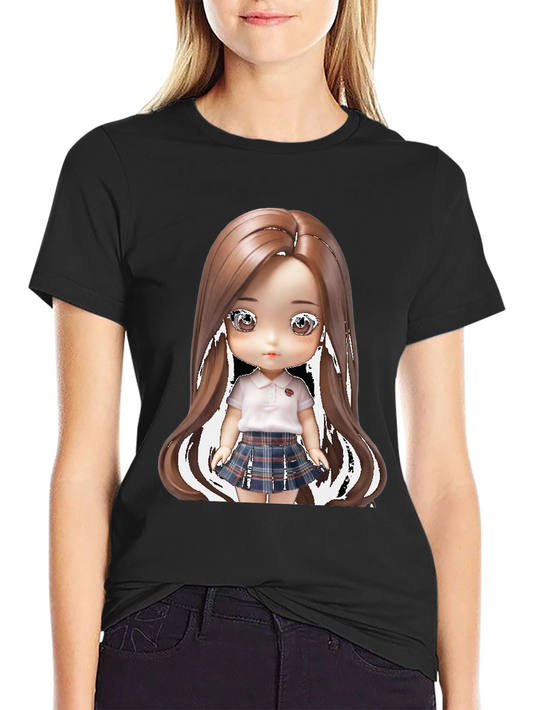 Anime Doll Graphic Tee - Stylish & Unique!