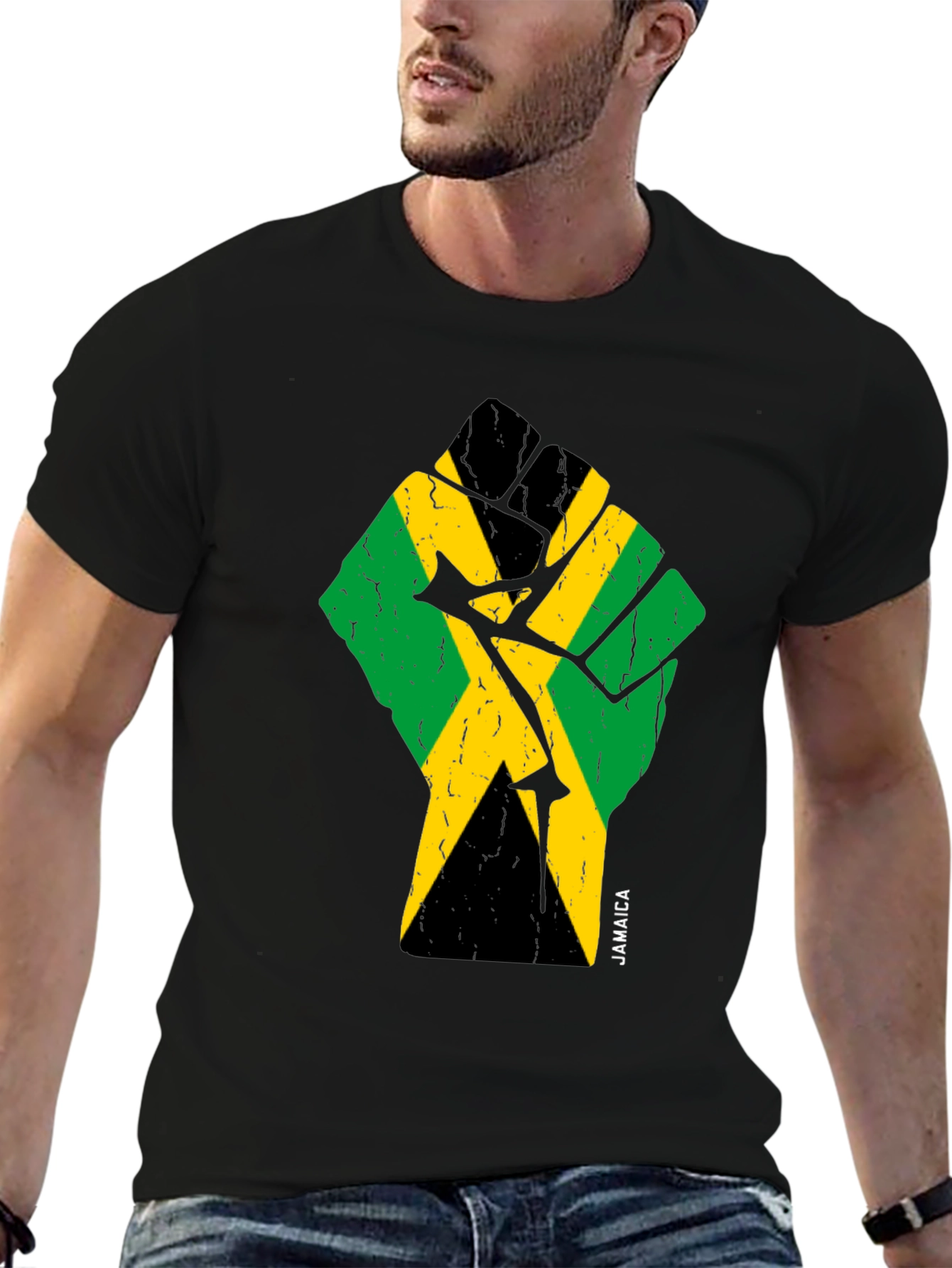 Jamaica Fist T-Shirt - Black Pride Tee
