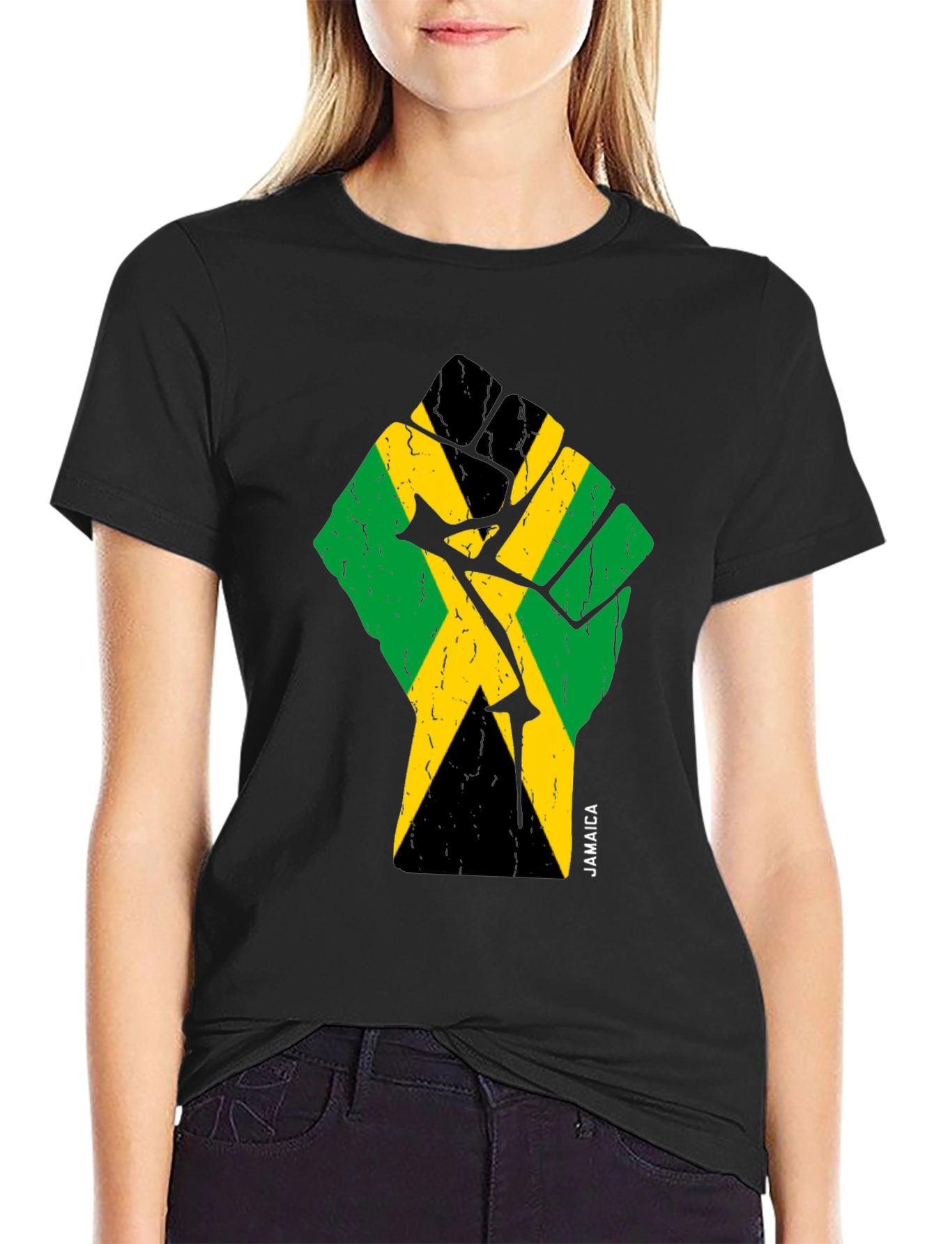 Jamaica Fist T-Shirt - Black Pride Tee