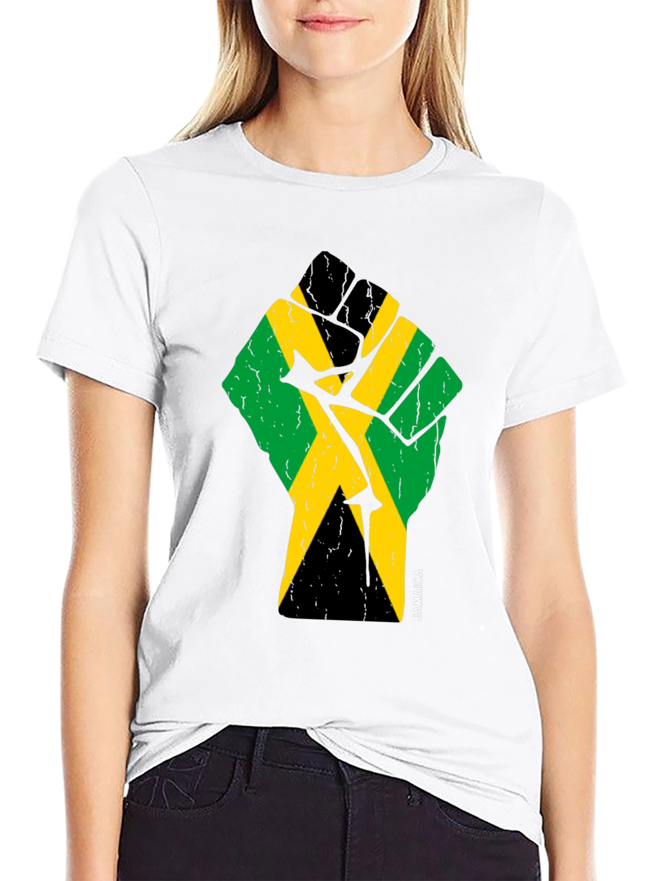 Jamaica Fist T-Shirt - Black Pride Tee