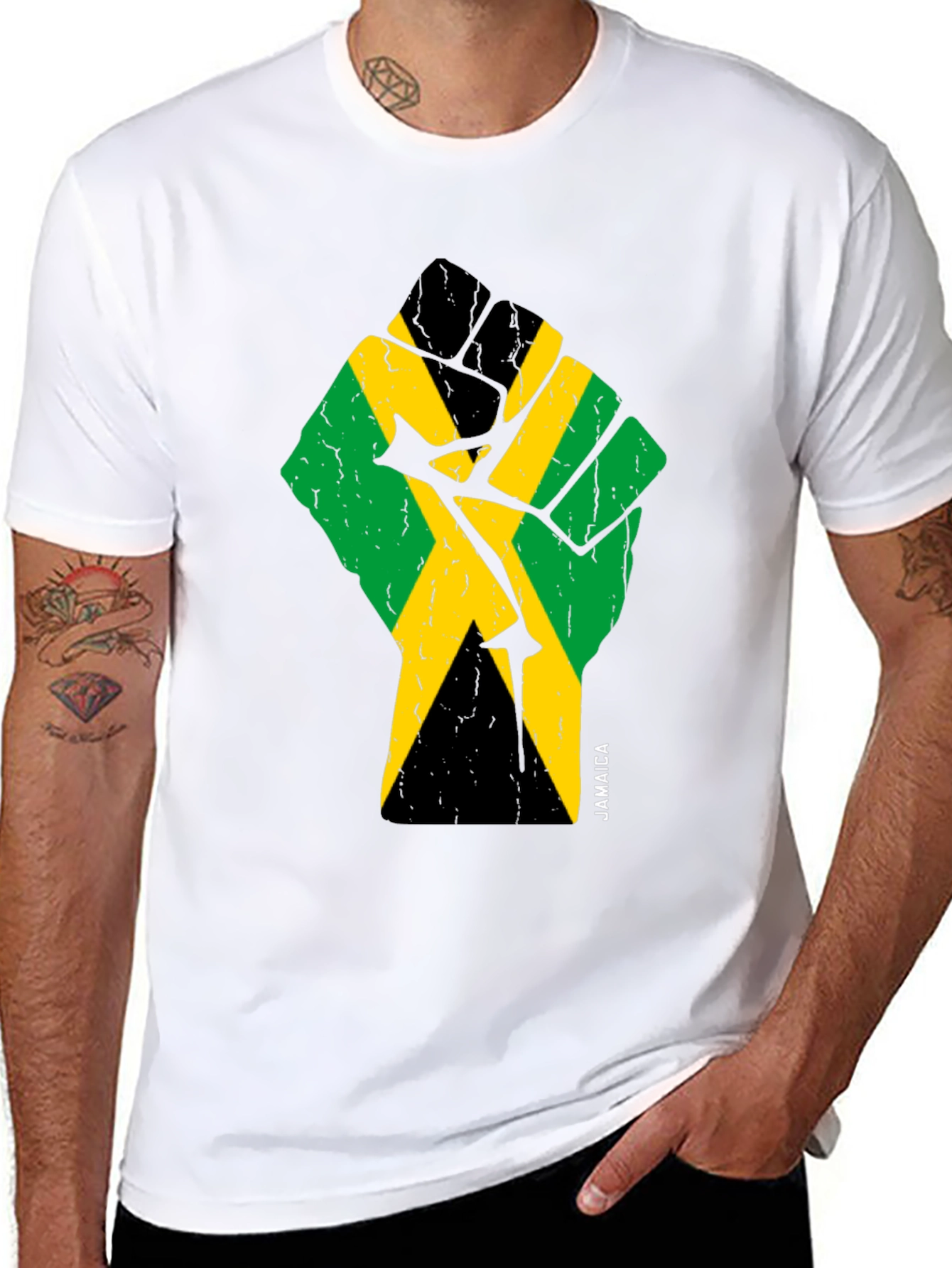 Jamaica Fist T-Shirt - Black Pride Tee
