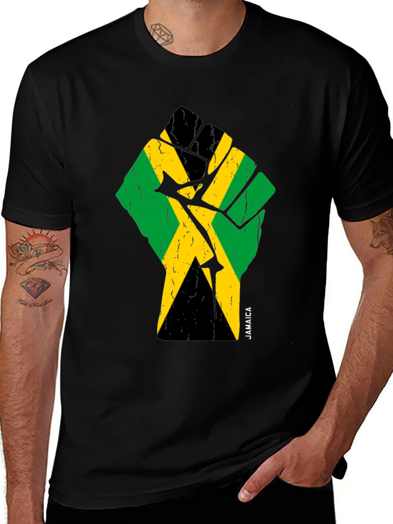Jamaica Fist T-Shirt - Black Pride Tee