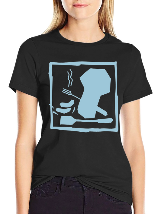 Chef Hat Silhouette Graphic T-Shirt - Black
