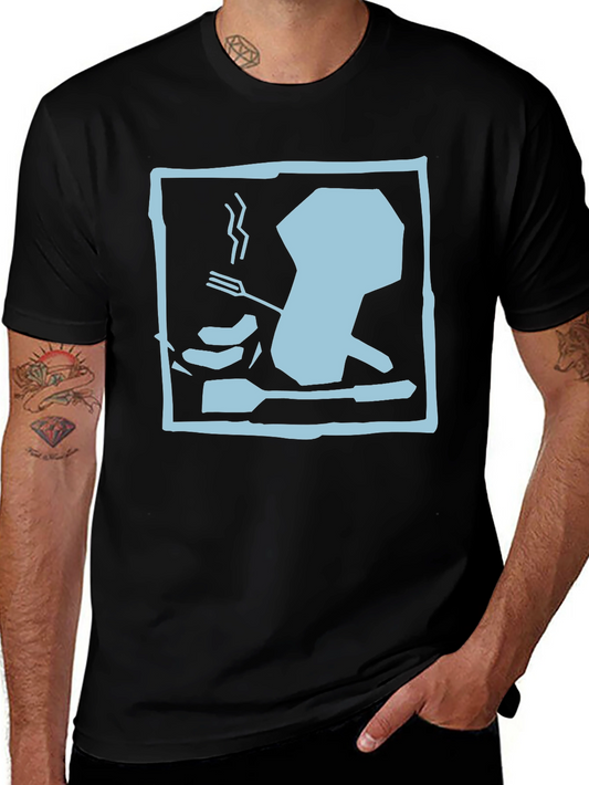 Chef Hat Silhouette Graphic T-Shirt - Black