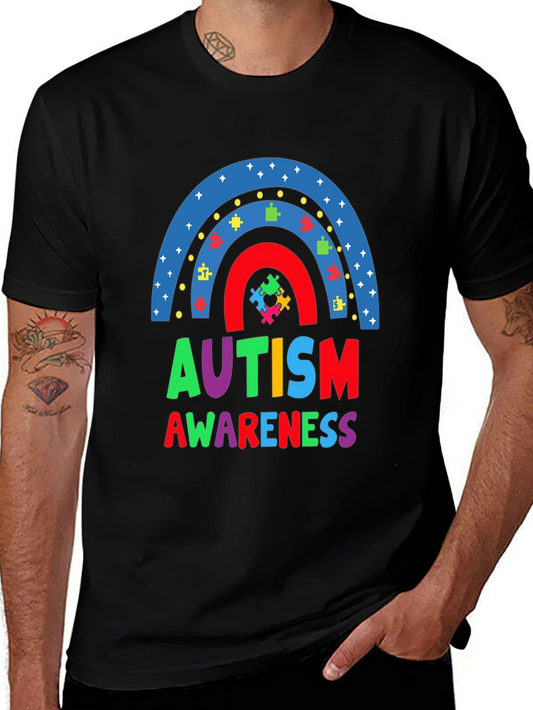 Autism Awareness Rainbow Puzzle T-Shirt