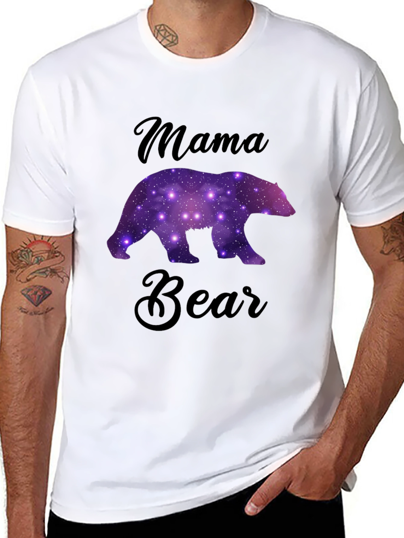 Mama Bear Galaxy Graphic T-Shirt
