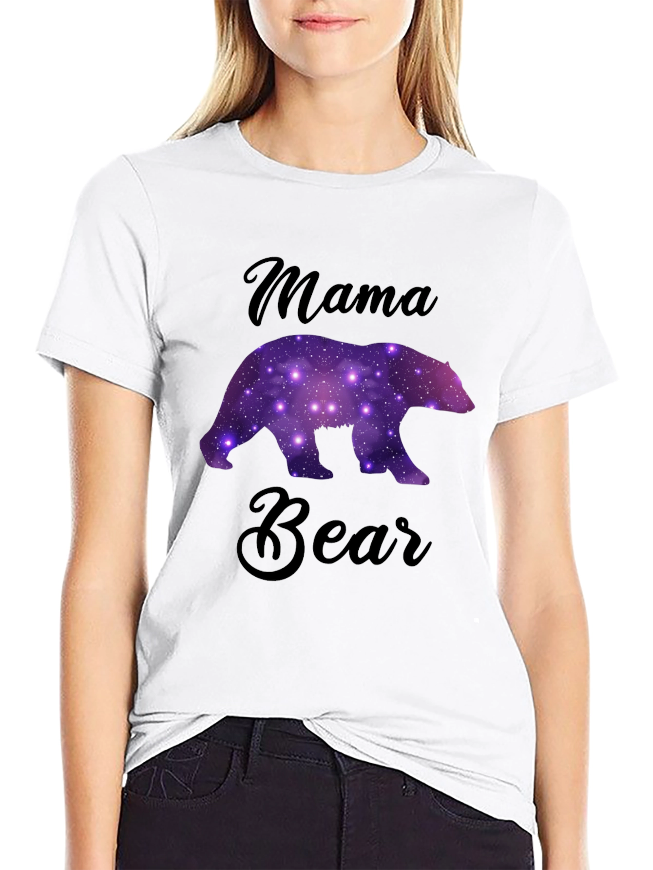 Mama Bear Galaxy Graphic T-Shirt