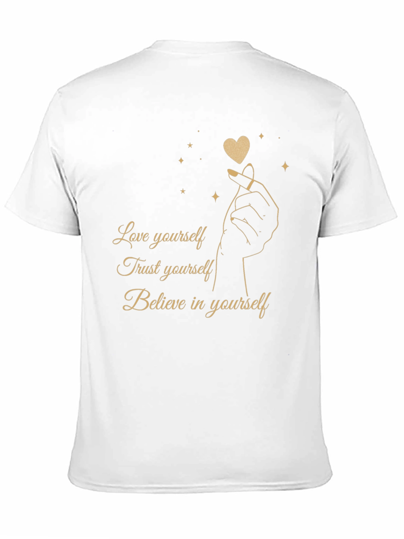 Love Yourself Graphic Tee - Black Cotton Blend Shirt