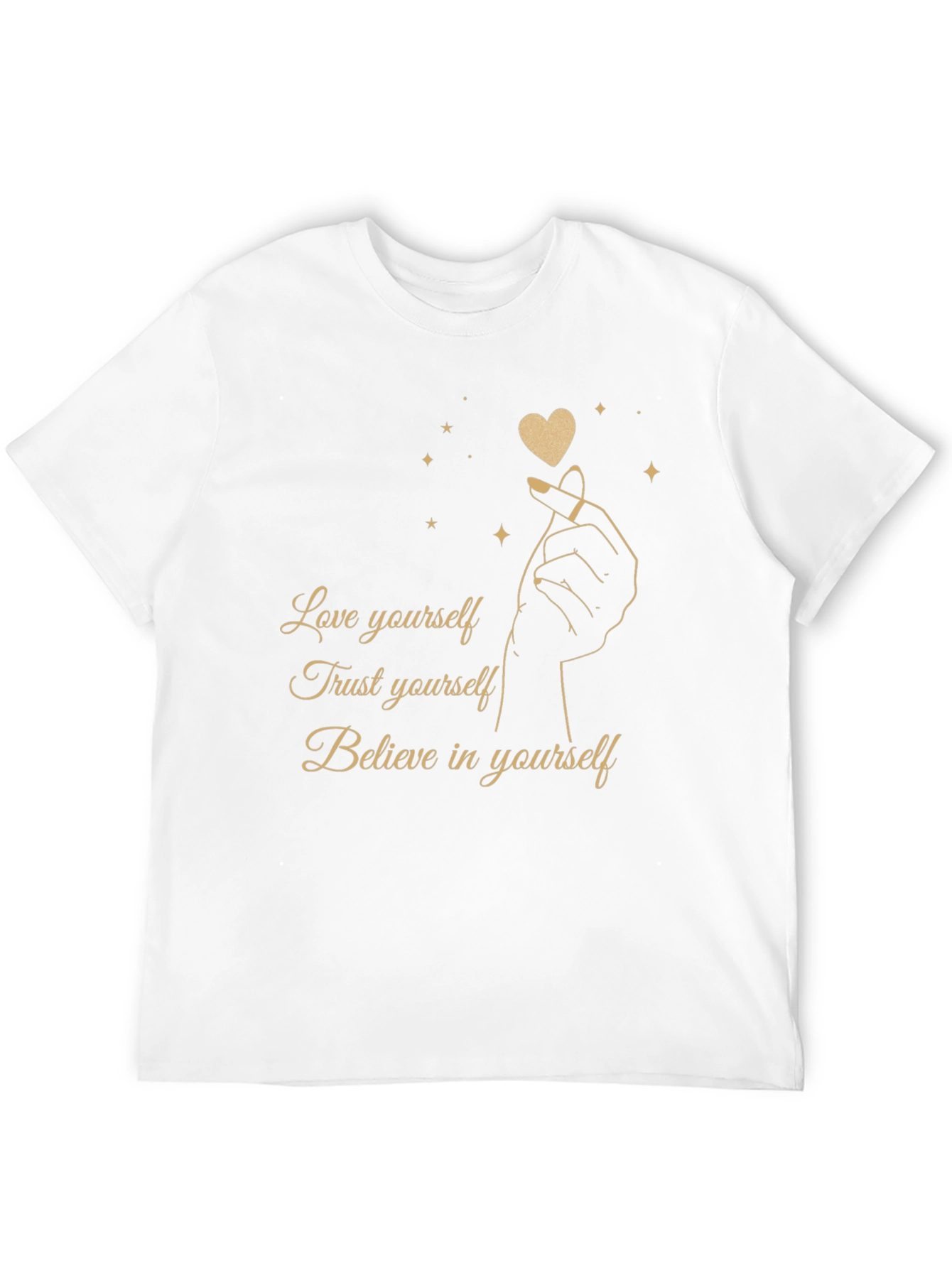 Love Yourself Graphic Tee - Black Cotton Blend Shirt