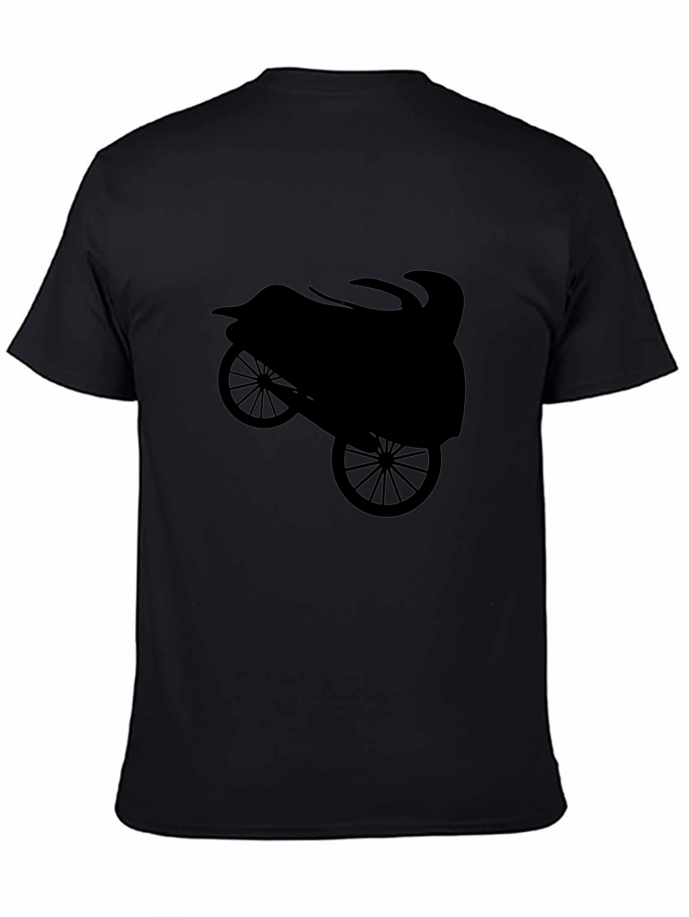 Motorcycle Silhouette Black T-Shirt