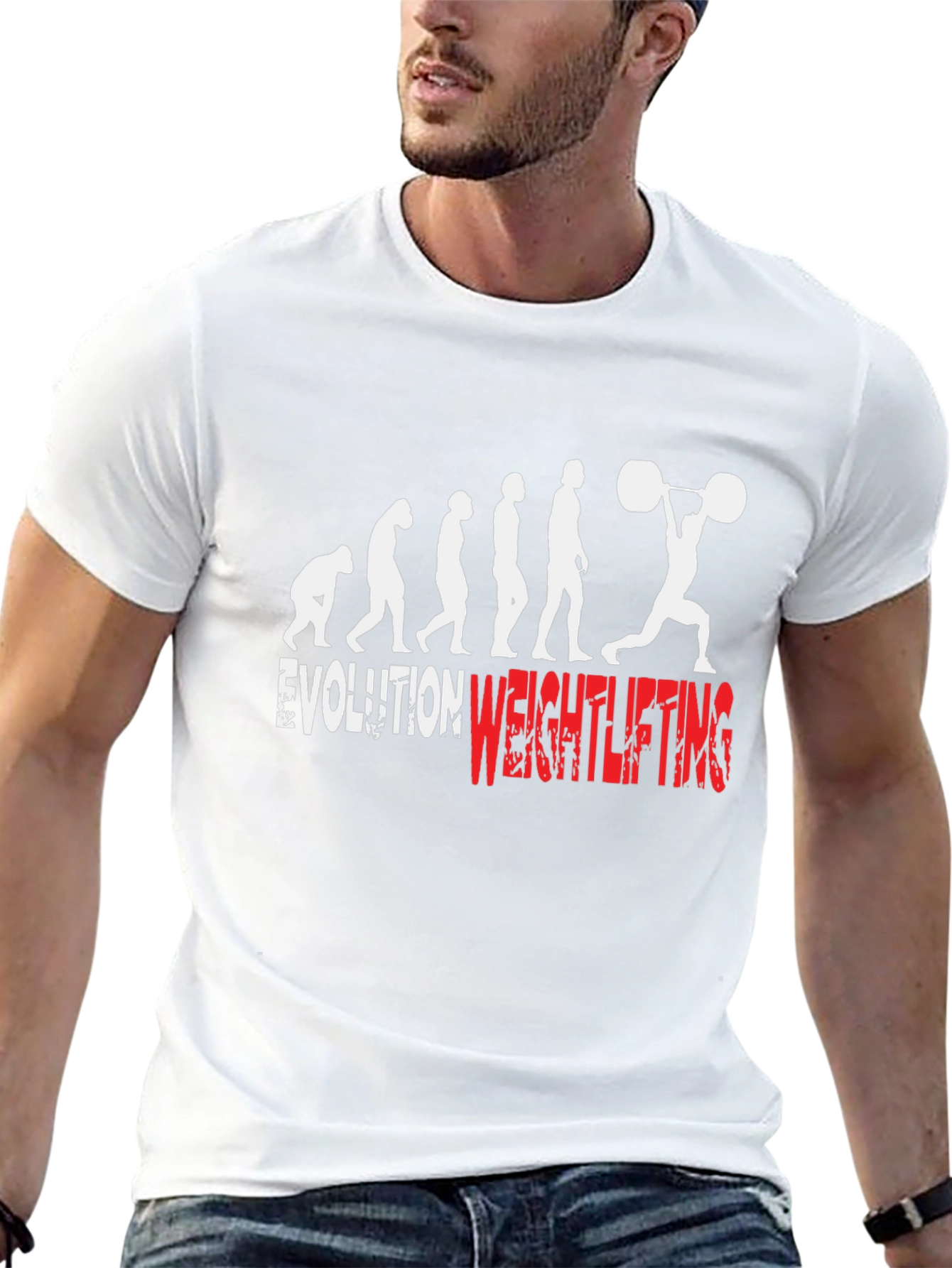 Evolution Weightlifting Graphic Tee - Black Cotton