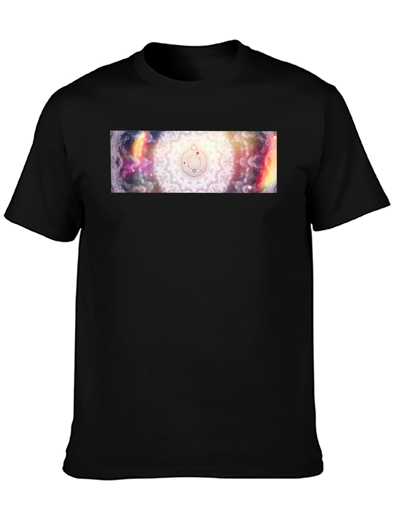 Celestial Mandala Graphic Black T-Shirt