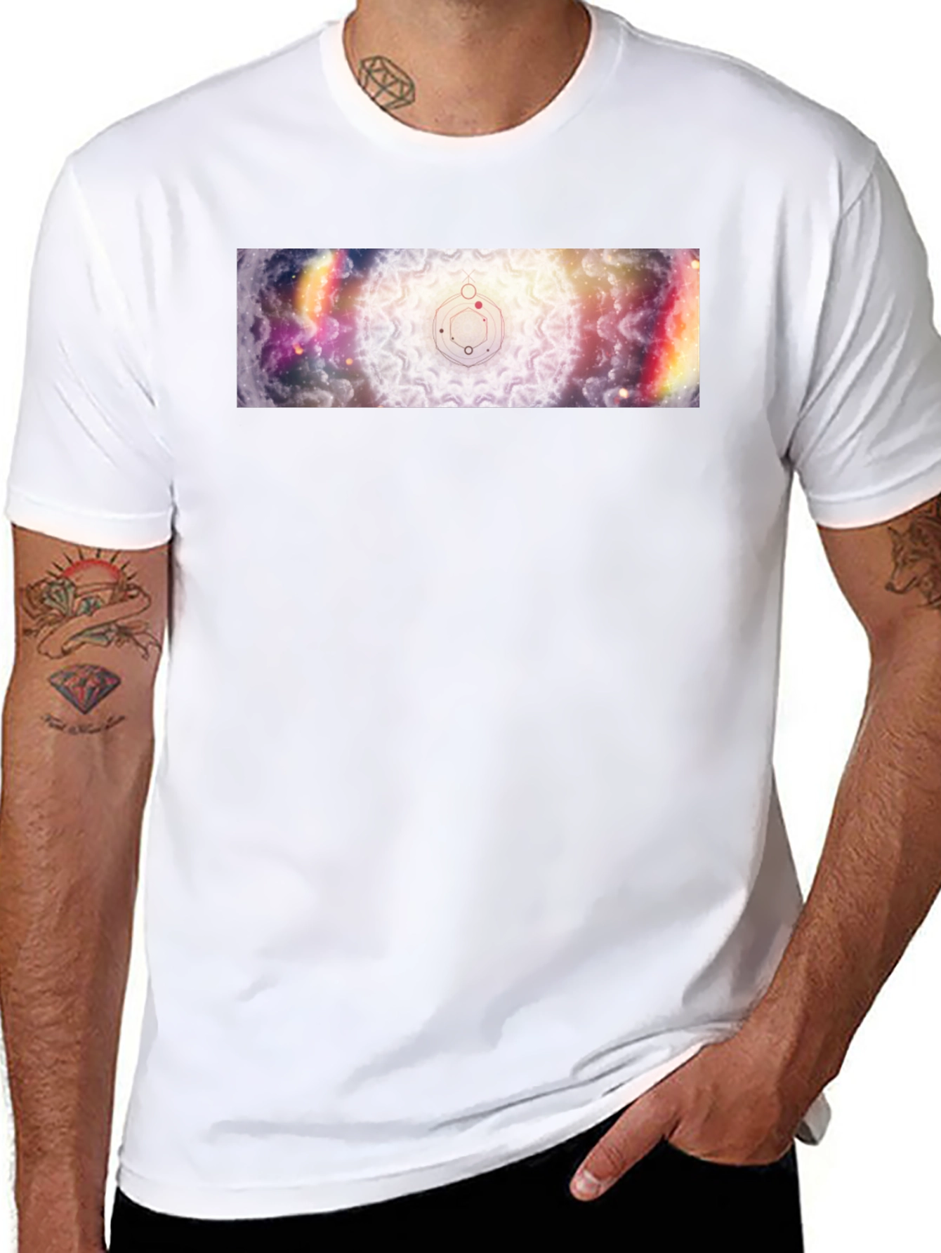 Celestial Mandala Graphic Black T-Shirt