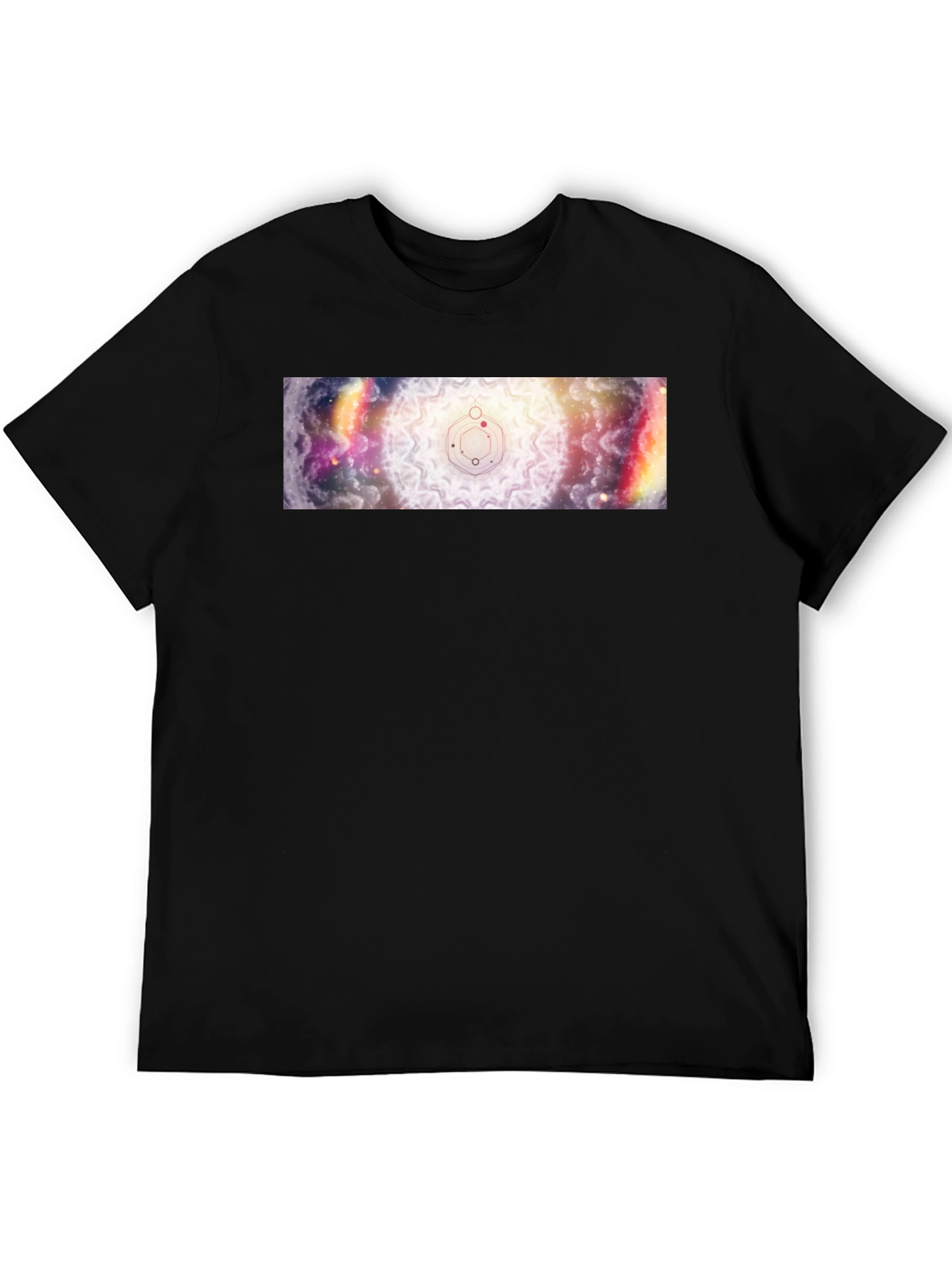 Celestial Mandala Graphic Black T-Shirt
