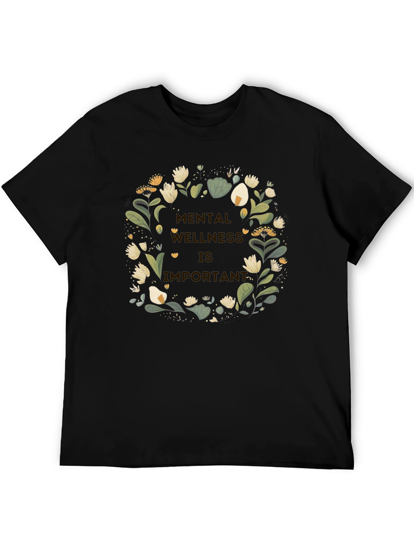 Mental Wellness Floral Graphic T-Shirt