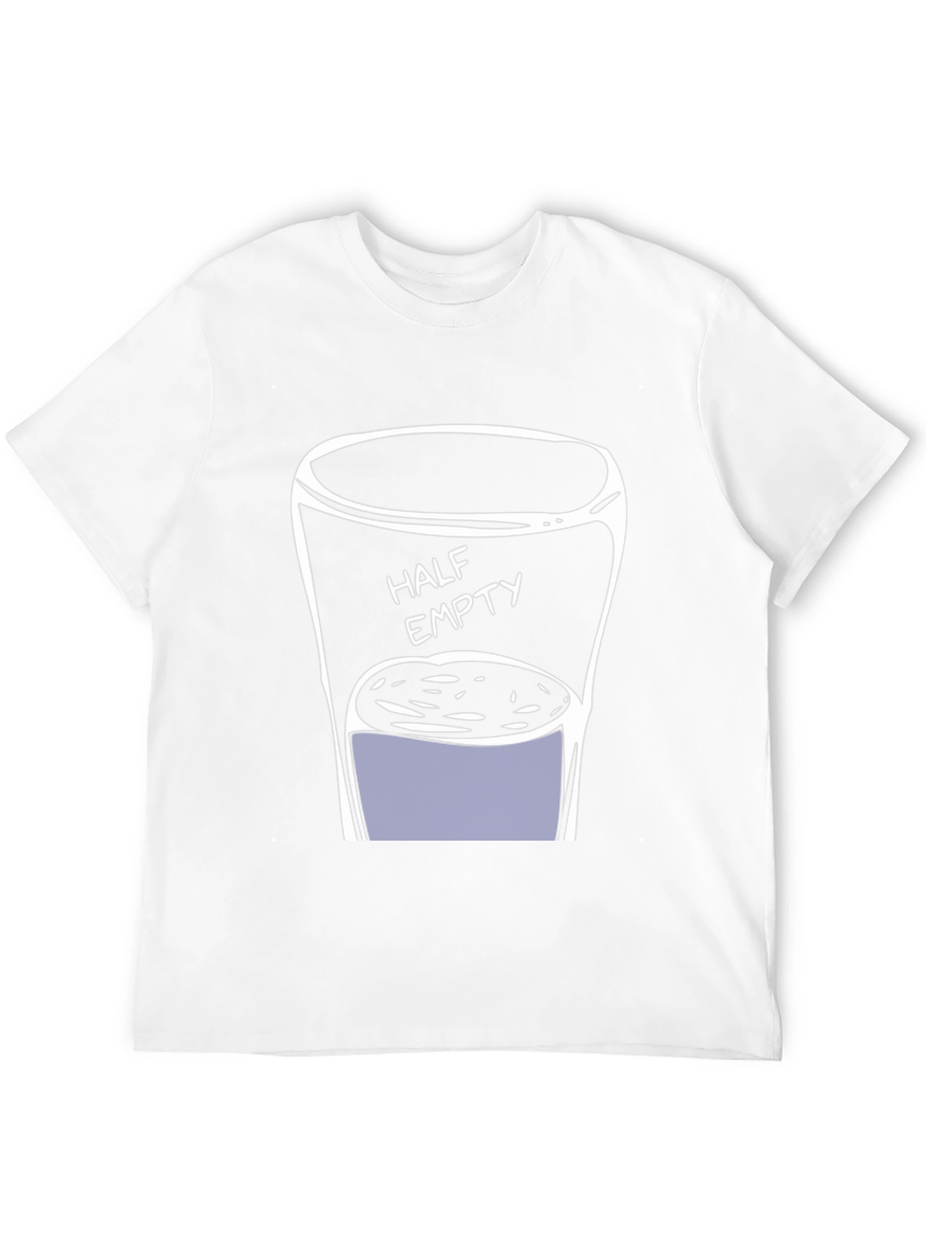 Half Empty Drink Black T-Shirt
