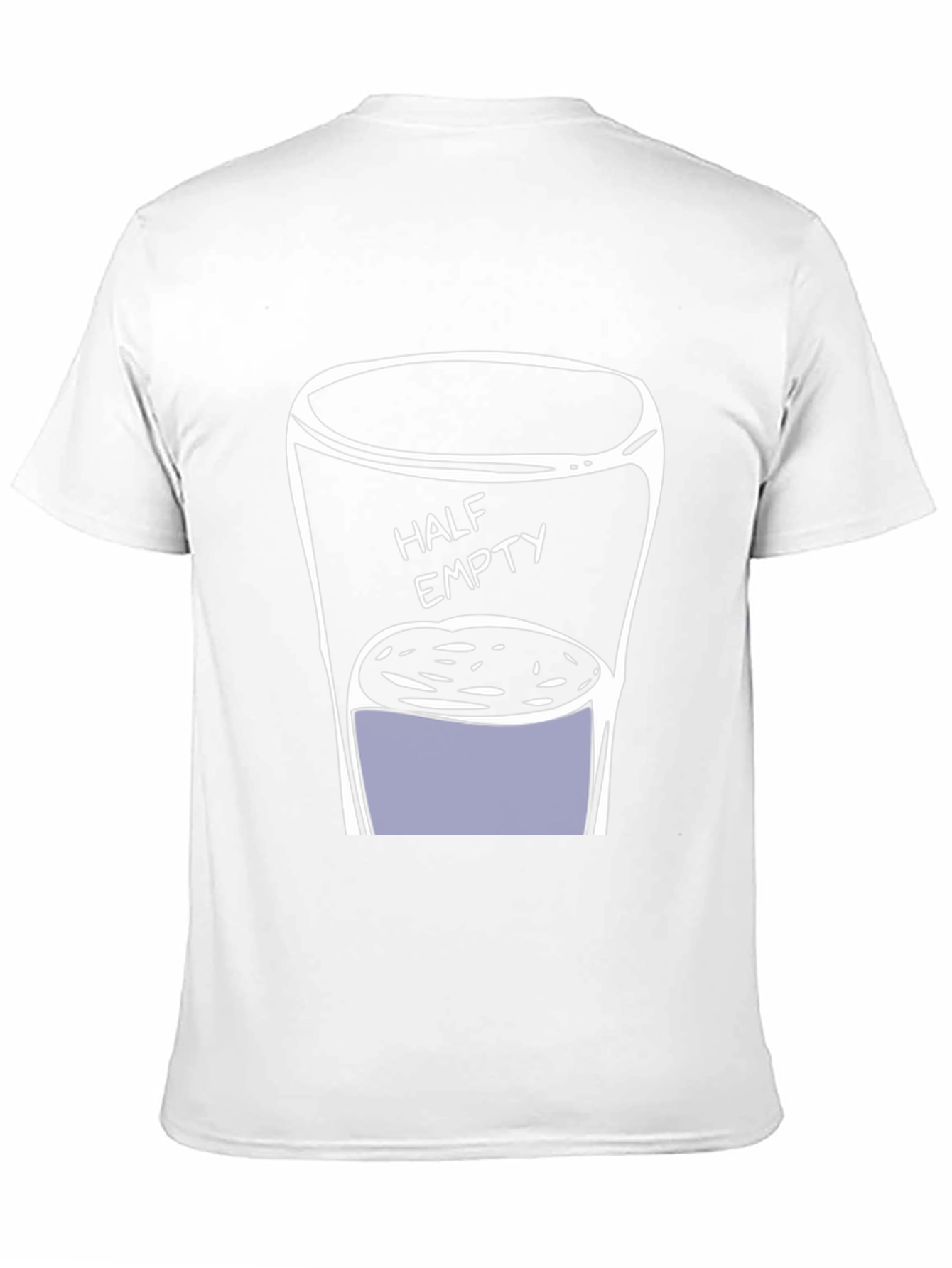 Half Empty Drink Black T-Shirt