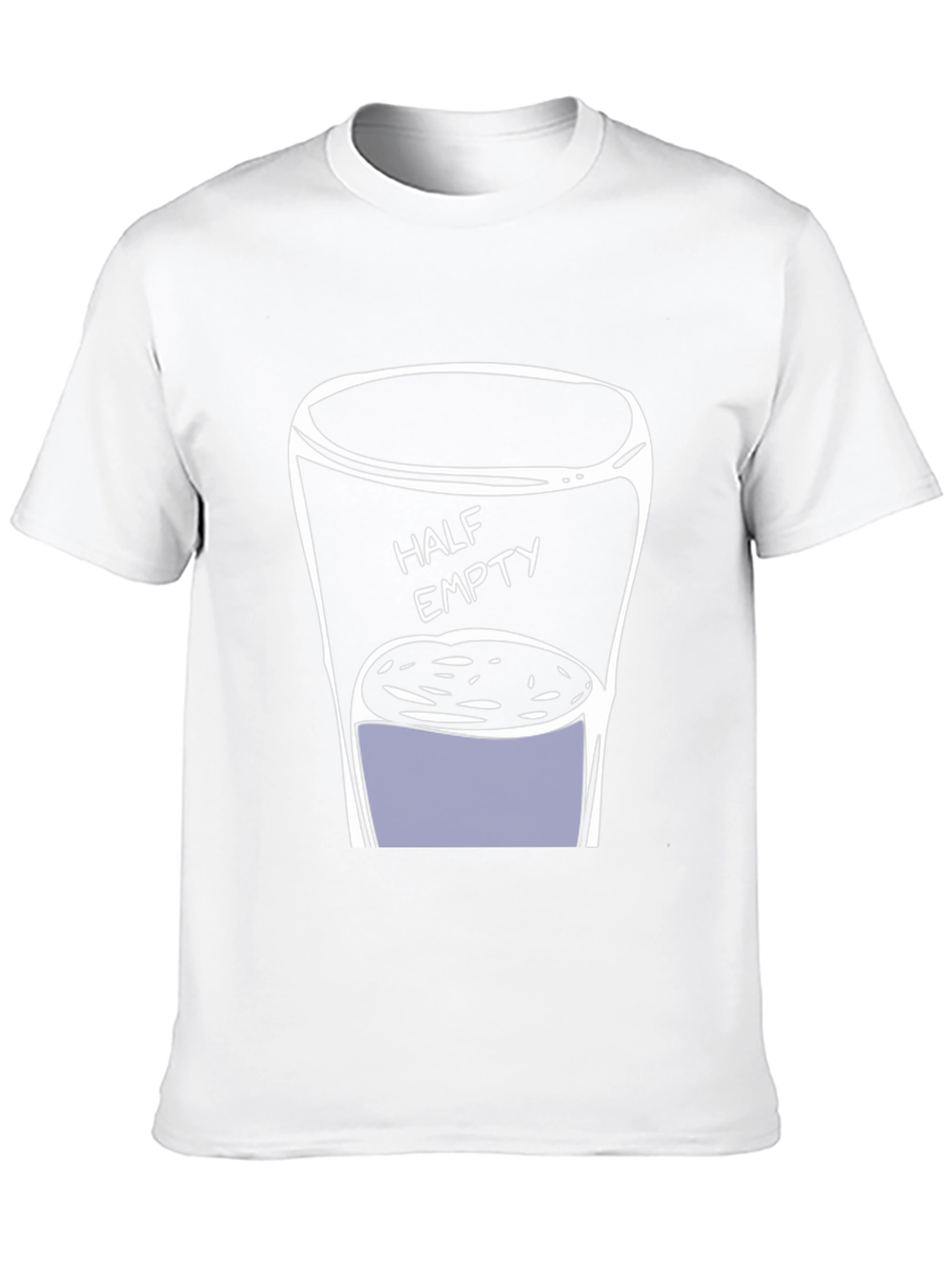 Half Empty Drink Black T-Shirt