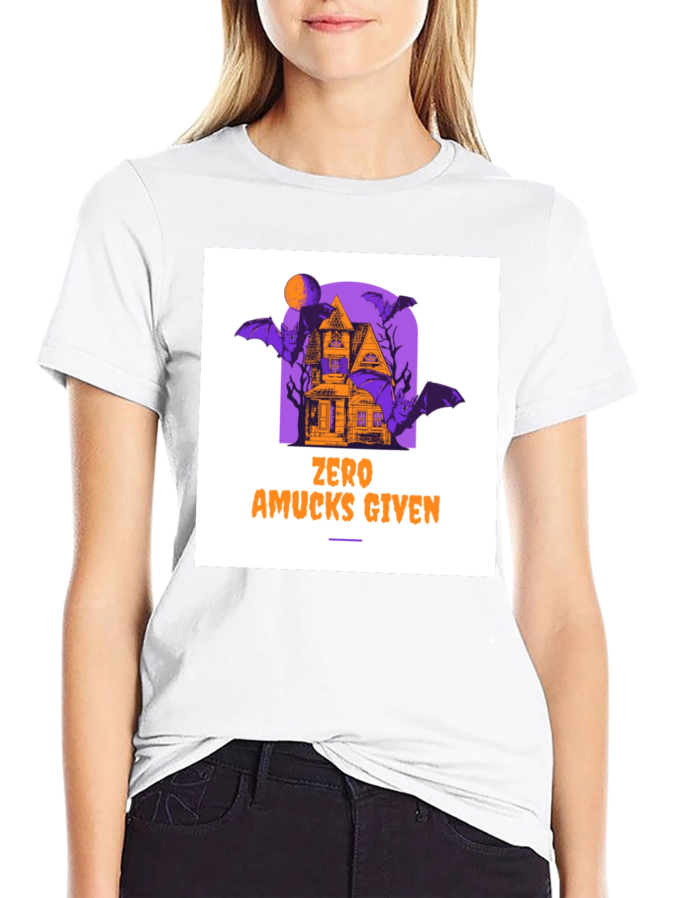 Zero Amucks Given Halloween Graphic T-Shirt