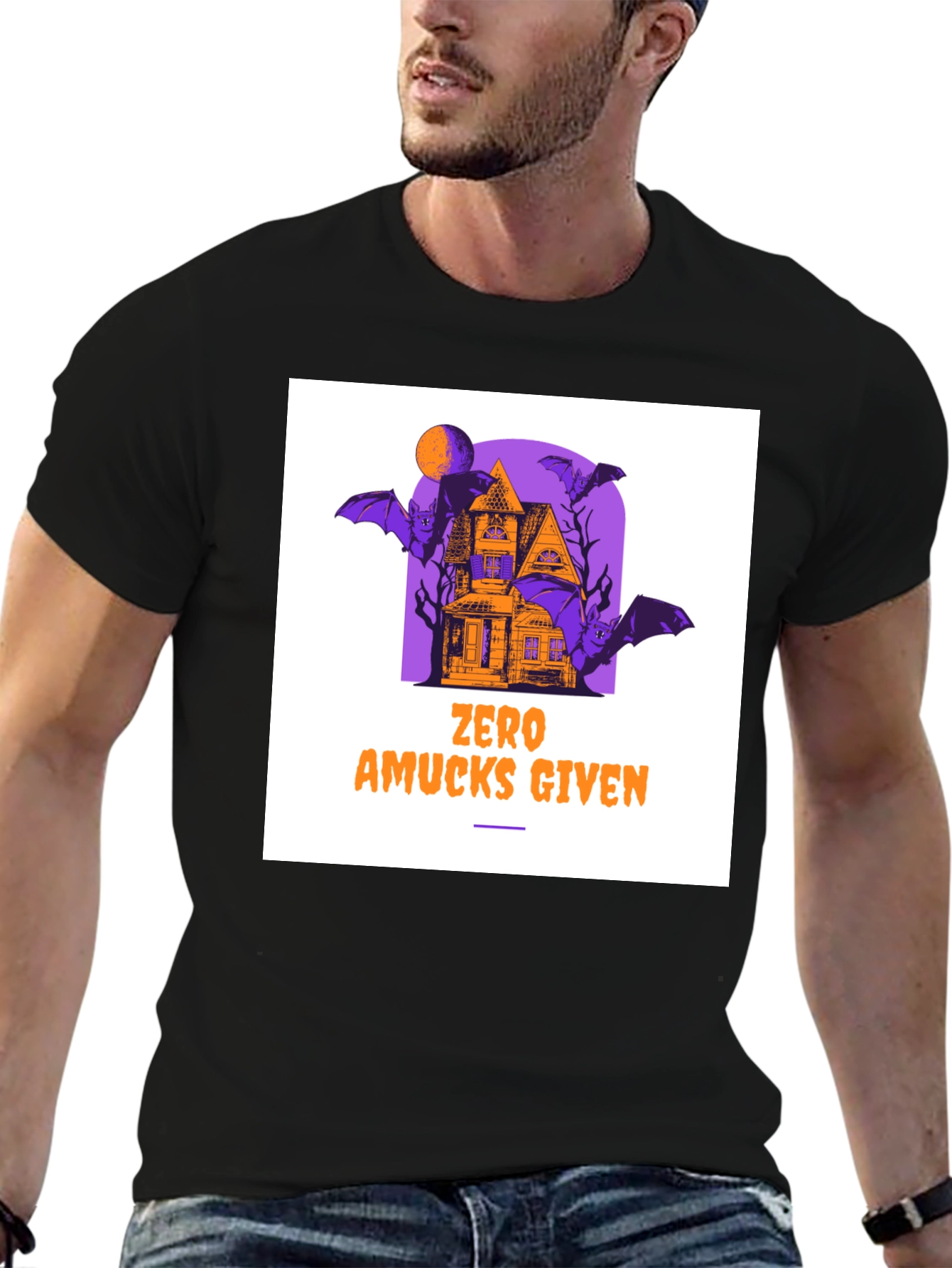 Zero Amucks Given Halloween Graphic T-Shirt