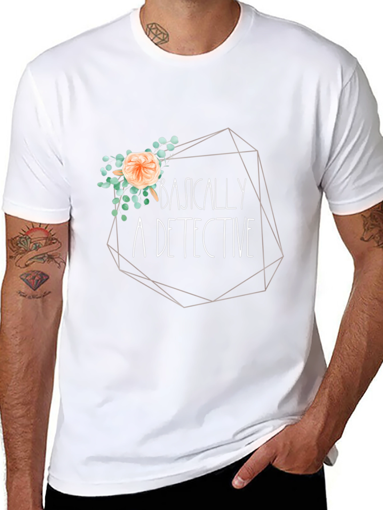 Basically A Detective Black T-Shirt