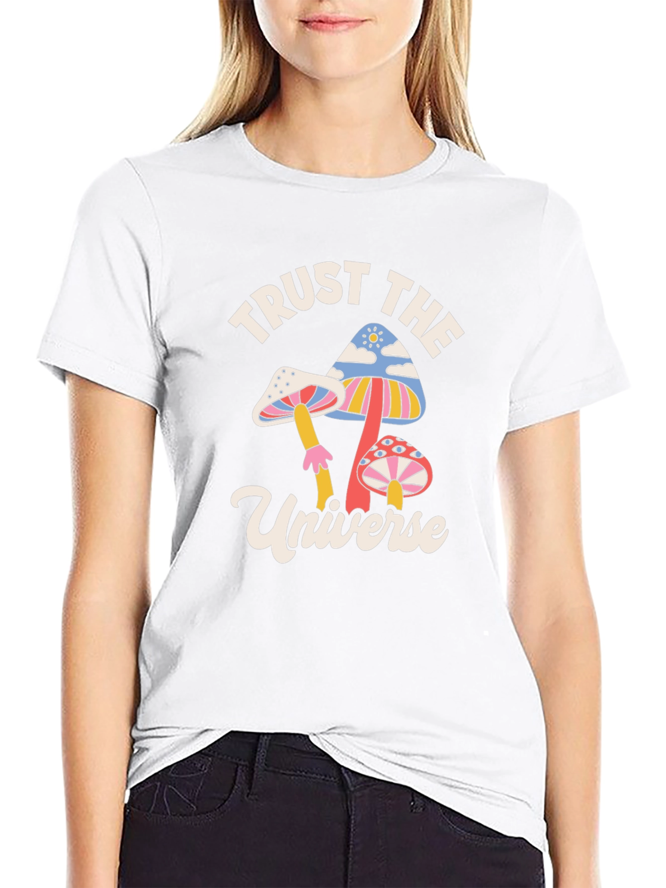 Trust the Universe Mushroom Graphic T-Shirt