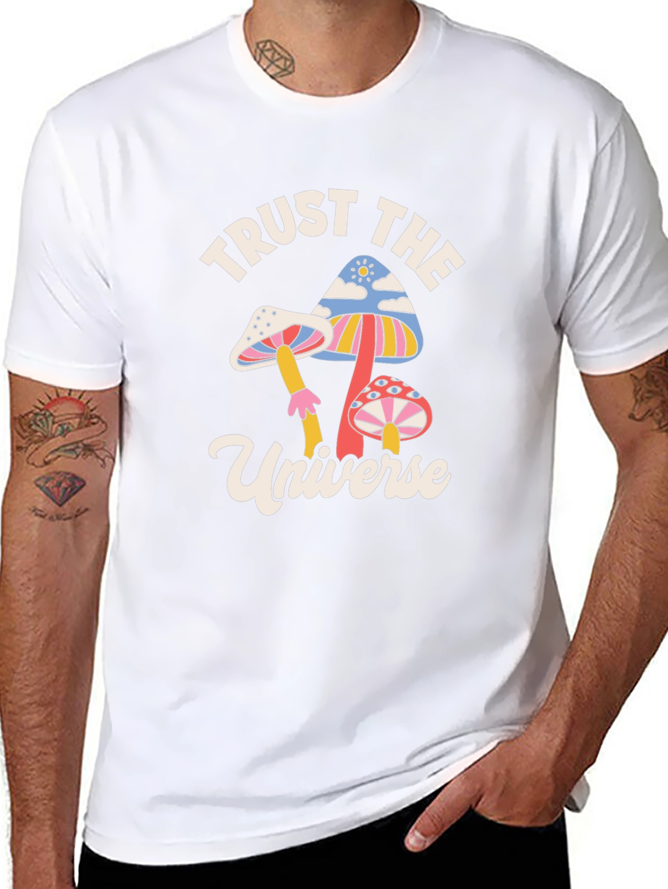 Trust the Universe Mushroom Graphic T-Shirt
