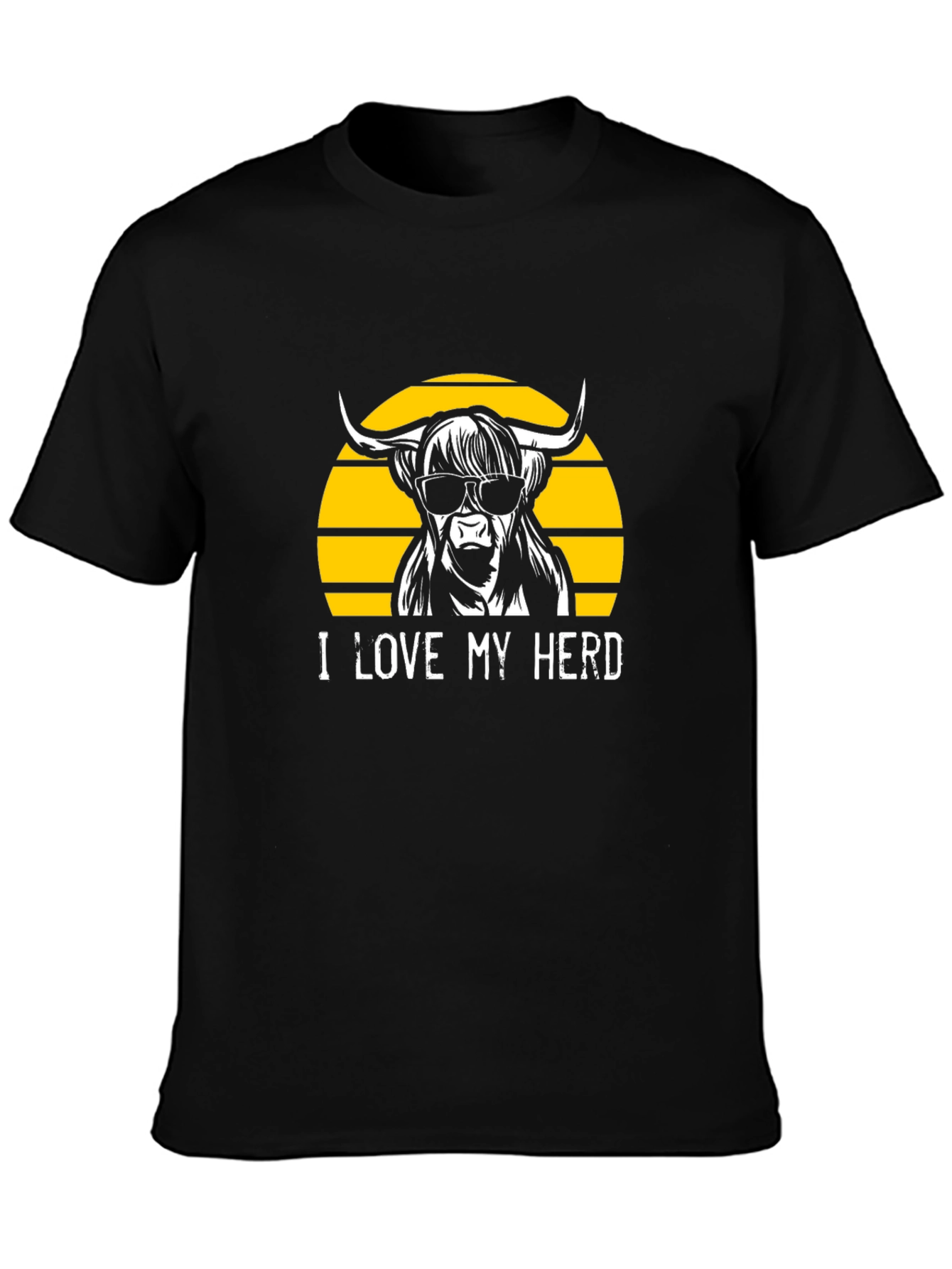 I Love My Herd Black T-Shirt