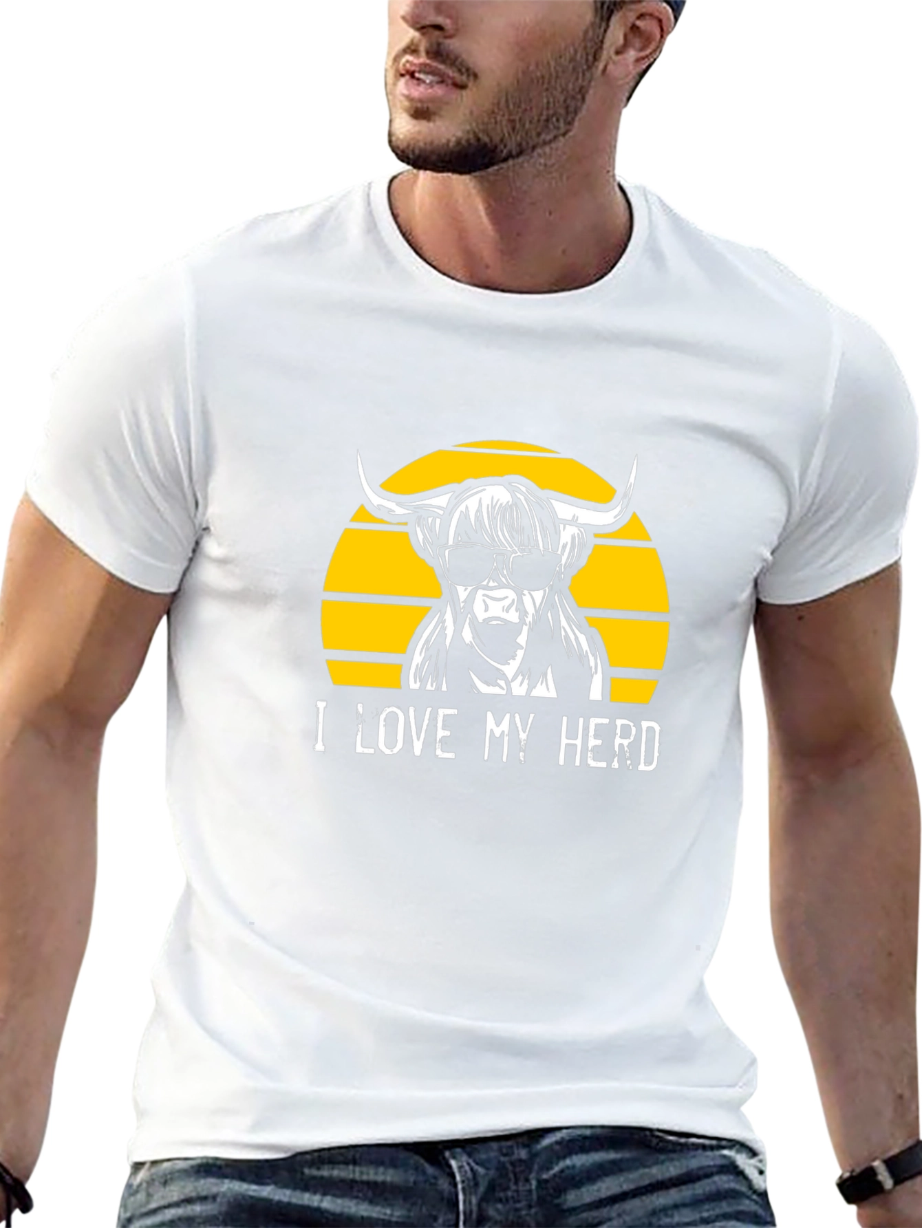 I Love My Herd Black T-Shirt